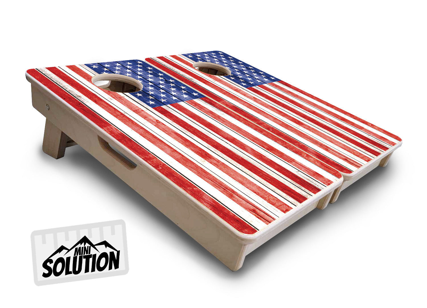 Mini Cornhole Boards - Whitewash Flag