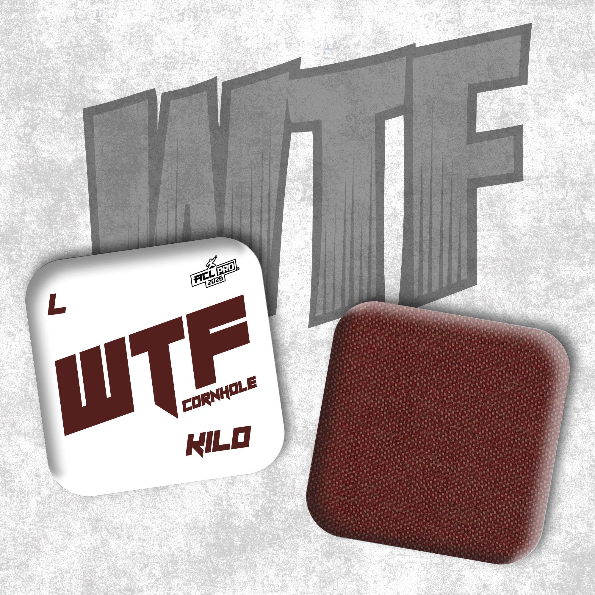 2026 WTF Cornhole Kilo OG Logo - ACL Pro Stamped Cornhole Bags - Set of 4 bags