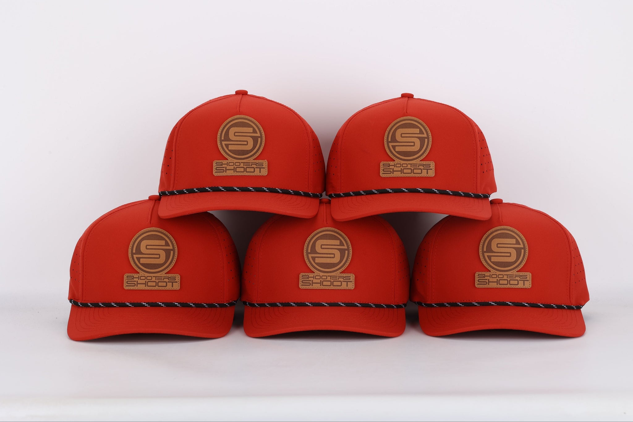 Killshots Cornhole 5 Panel Snap-Back Rope Hat - Leather Patch
