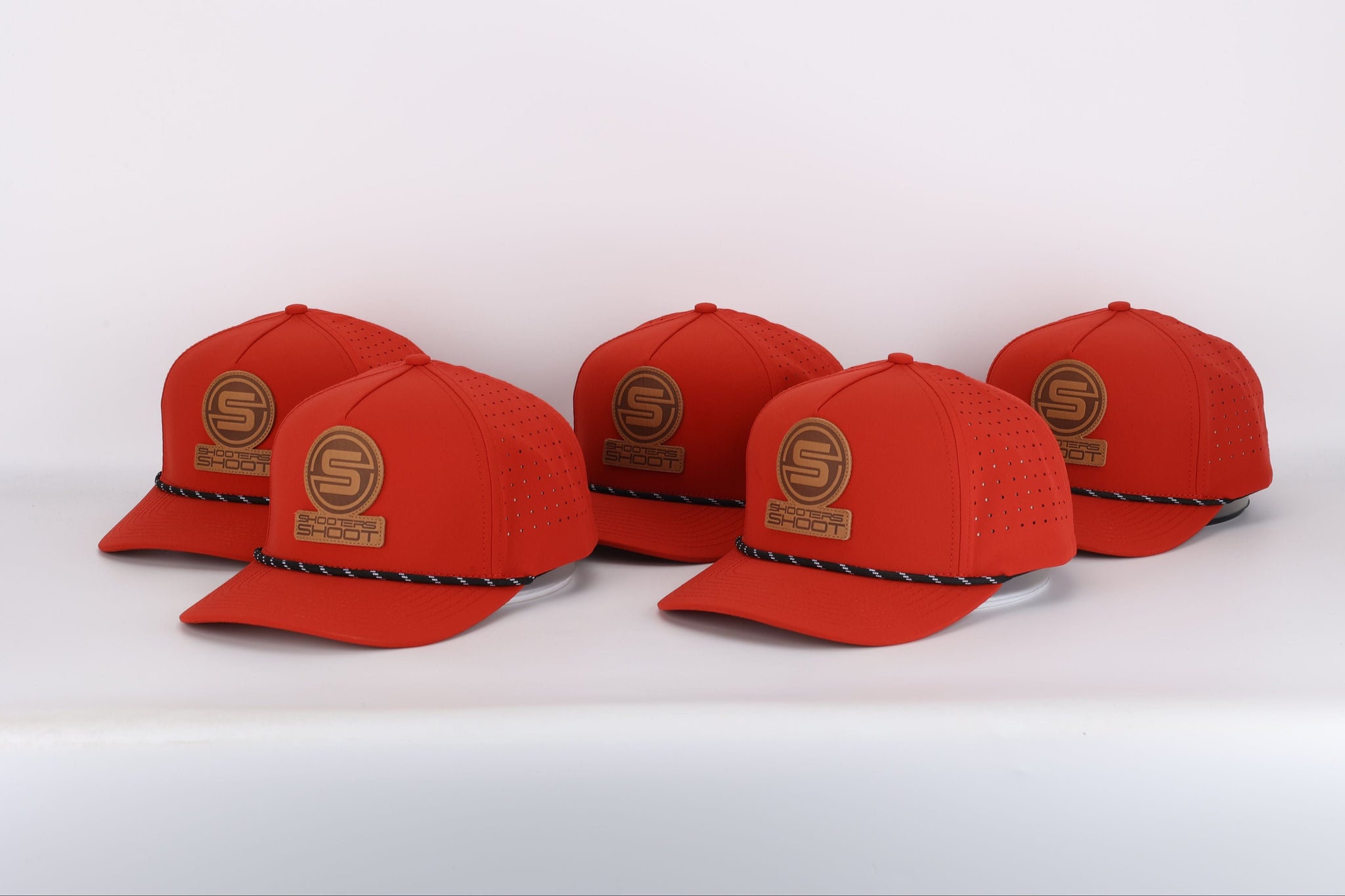 Killshots Cornhole 5 Panel Snap-Back Rope Hat - Leather Patch