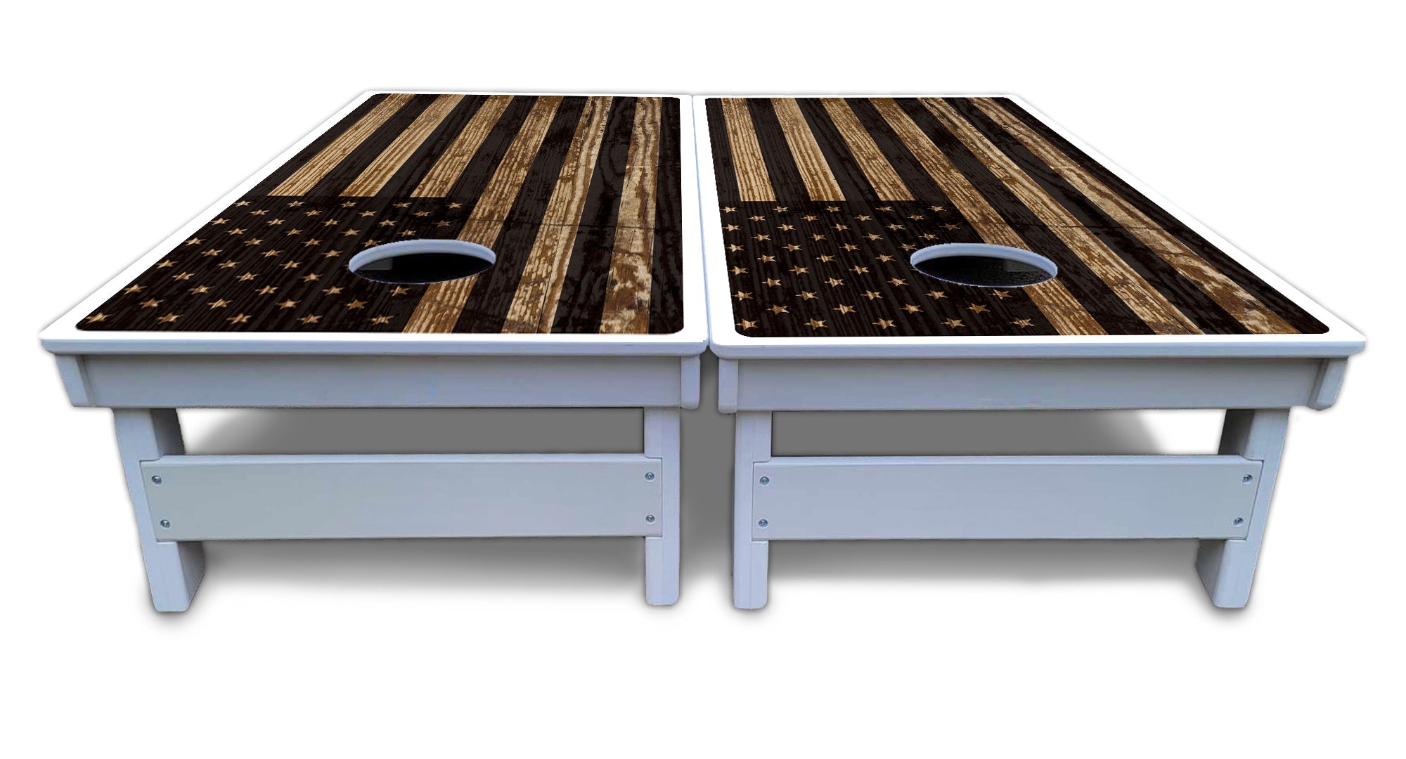Wood DTOM & Flag Cornhole Boards - All Weather Series