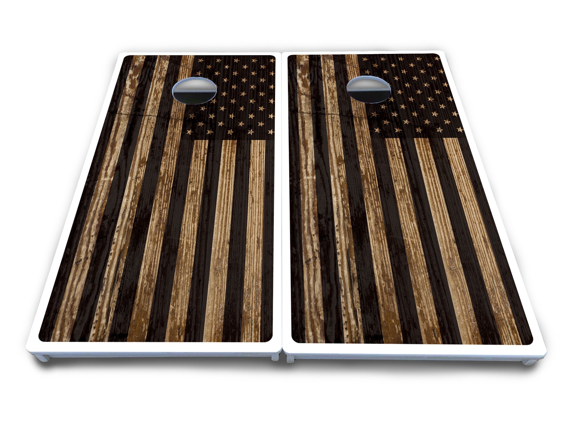 Wood DTOM & Flag Cornhole Boards - All Weather Series