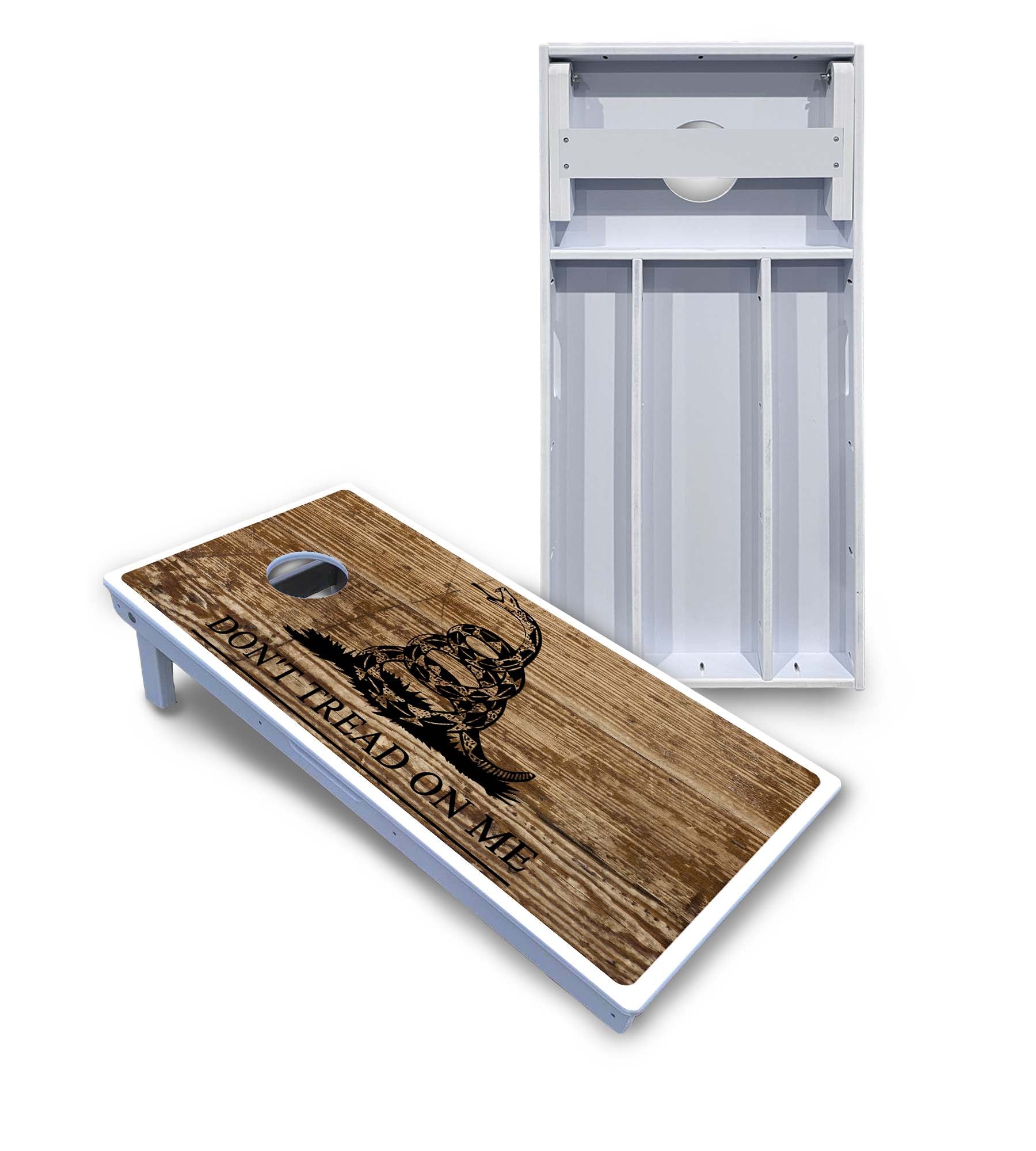 Wood DTOM & Flag Cornhole Boards - All Weather Series