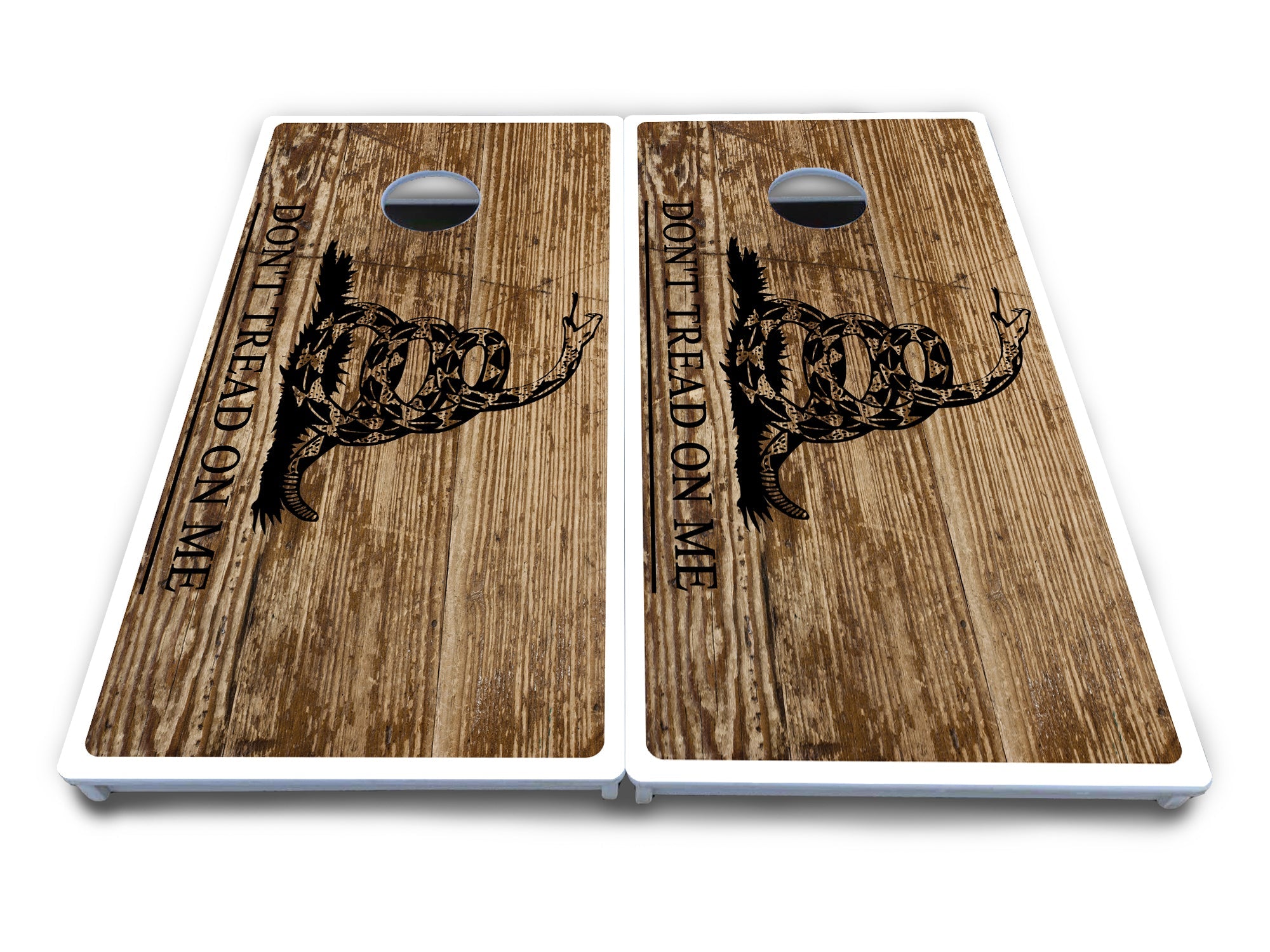 Wood DTOM & Flag Cornhole Boards - All Weather Series