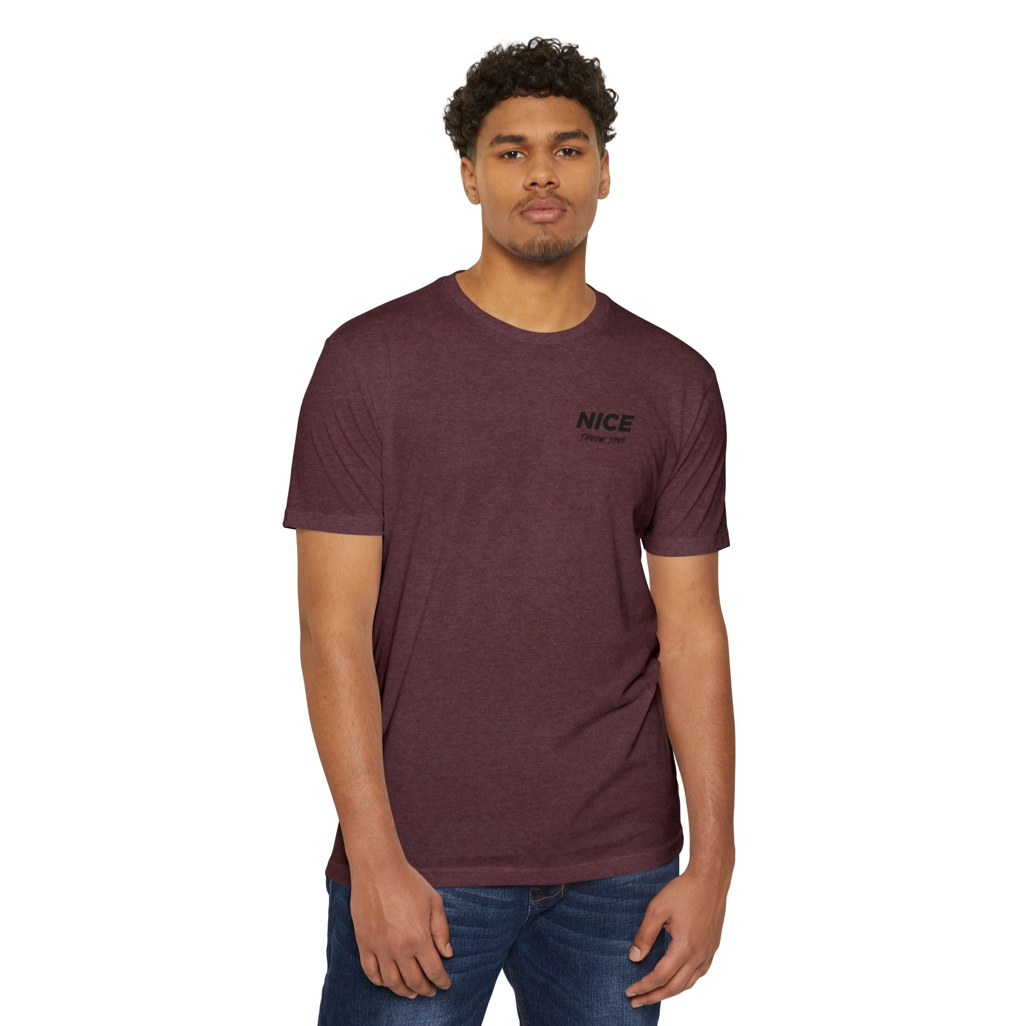 NICE Throw Shop Unisex Tee Black Logo – Multiple Colors