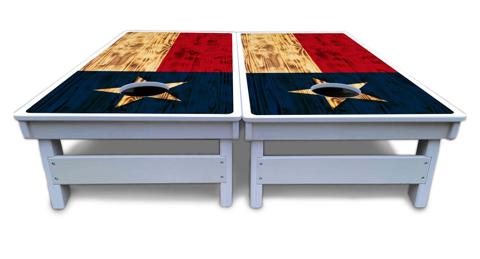 Texas Rustic Flag Cornhole Boards - All Weather Series