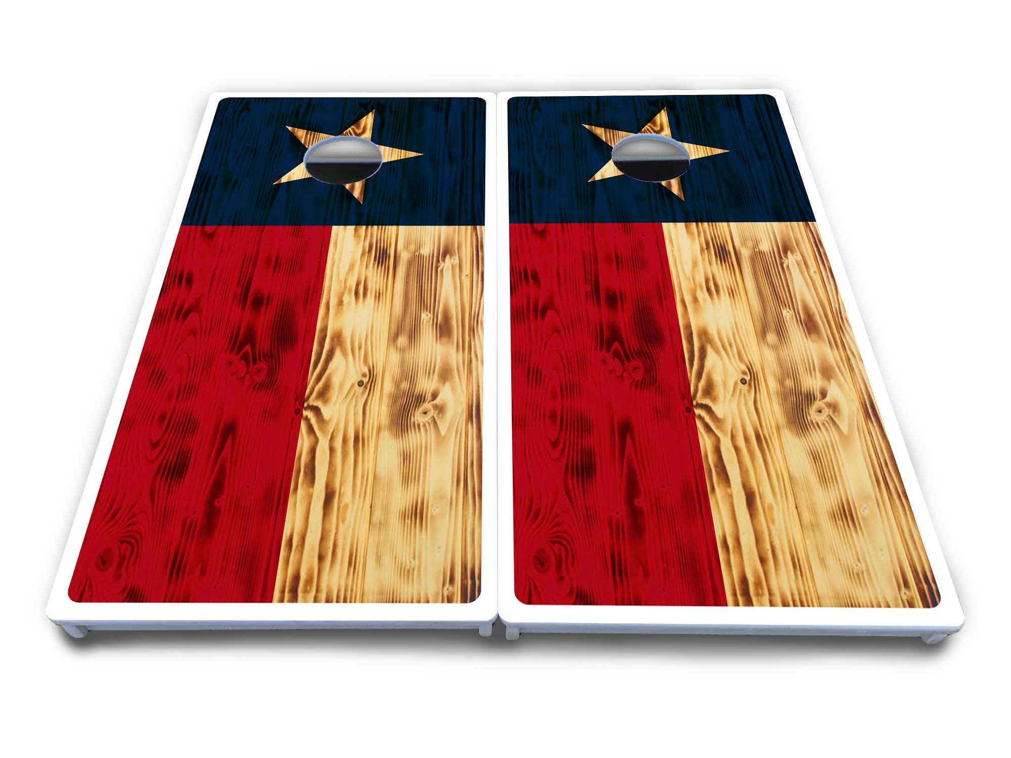 Texas Rustic Flag Cornhole Boards - All Weather Series