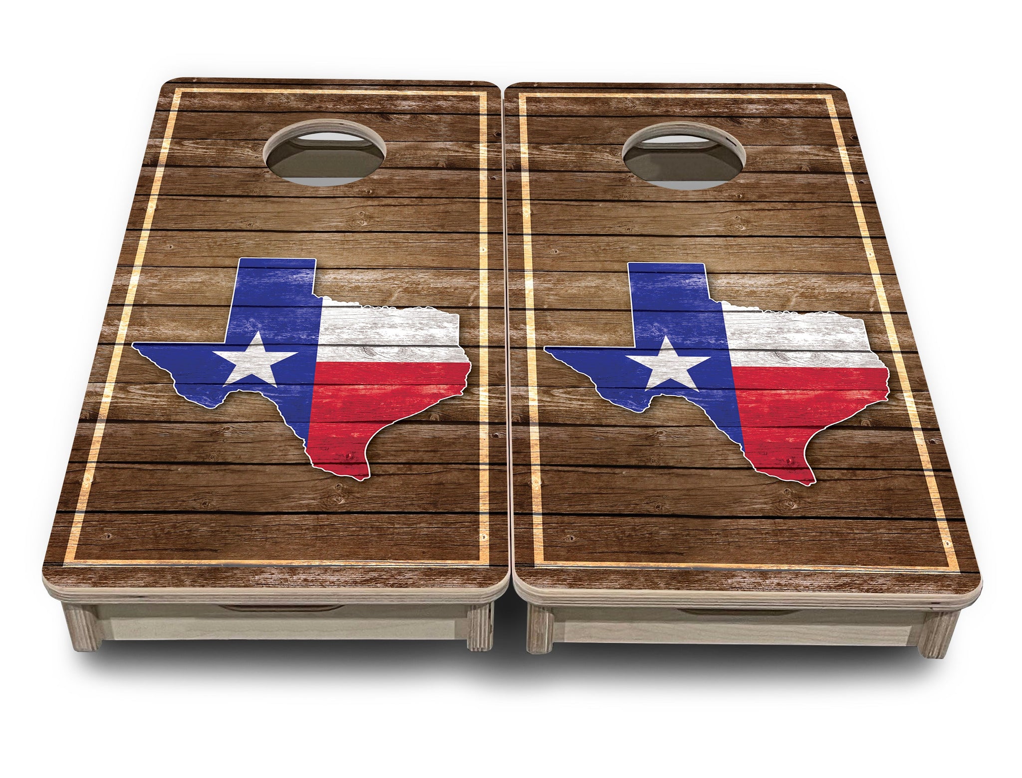 Mini Cornhole Boards - Texas Wood Panel