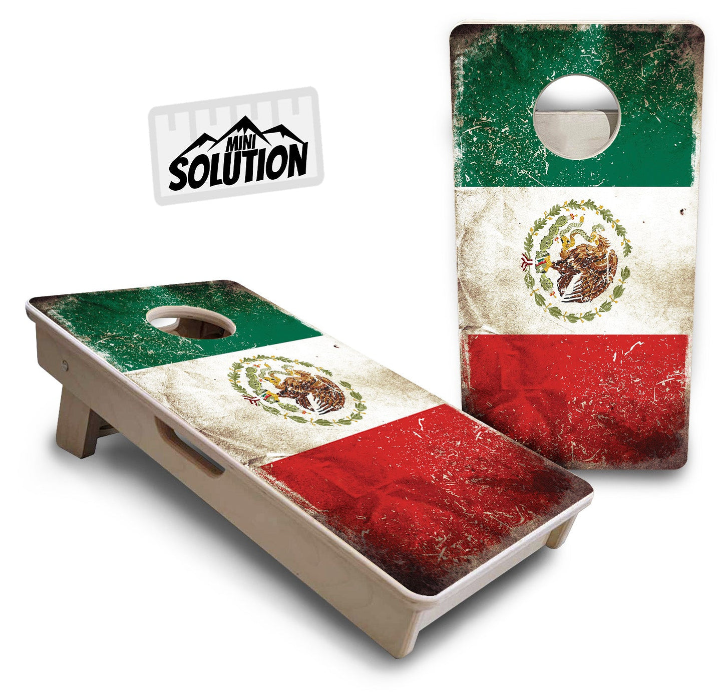 Mini Cornhole Boards - Mexico Flag