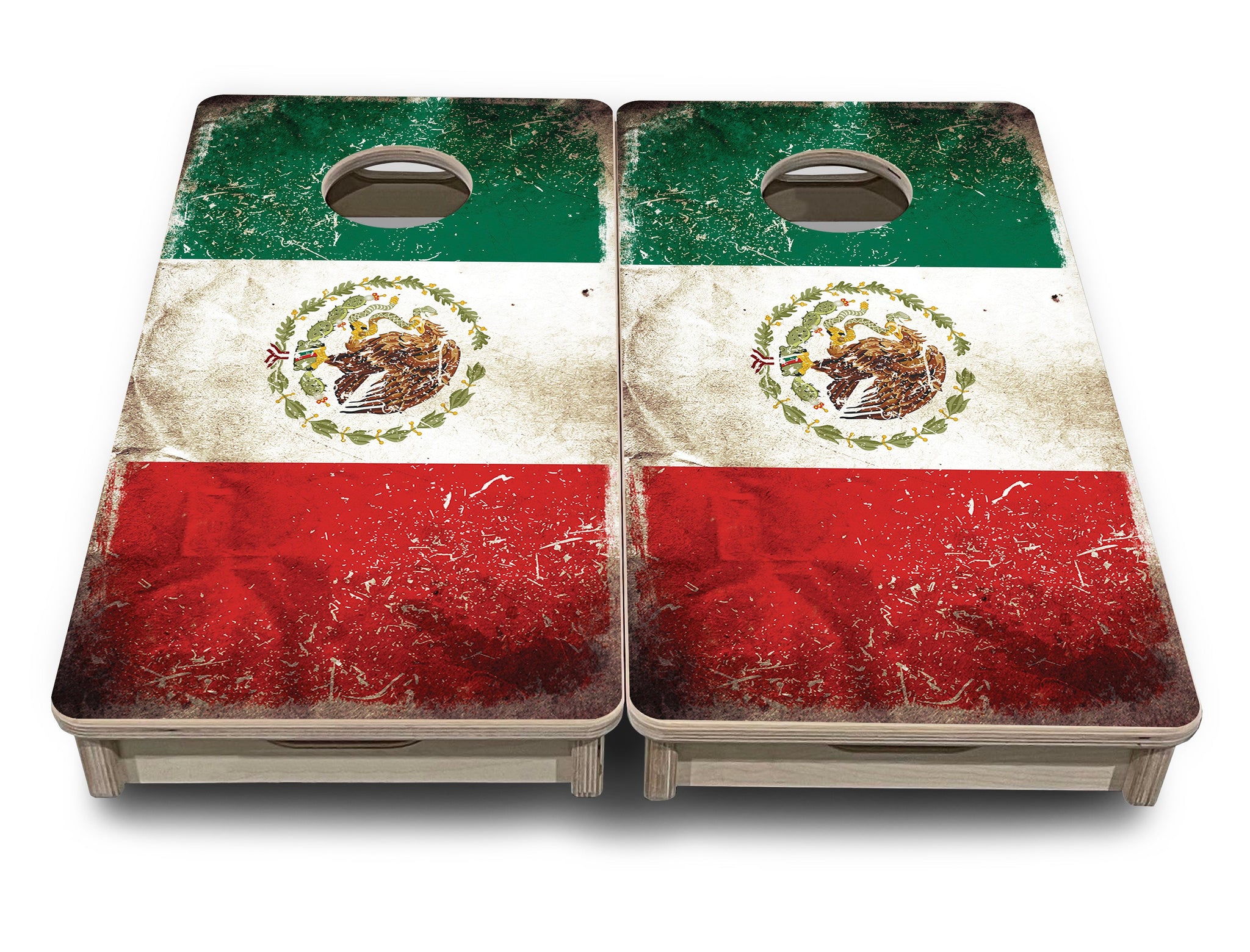 Mini Cornhole Boards - Mexico Flag