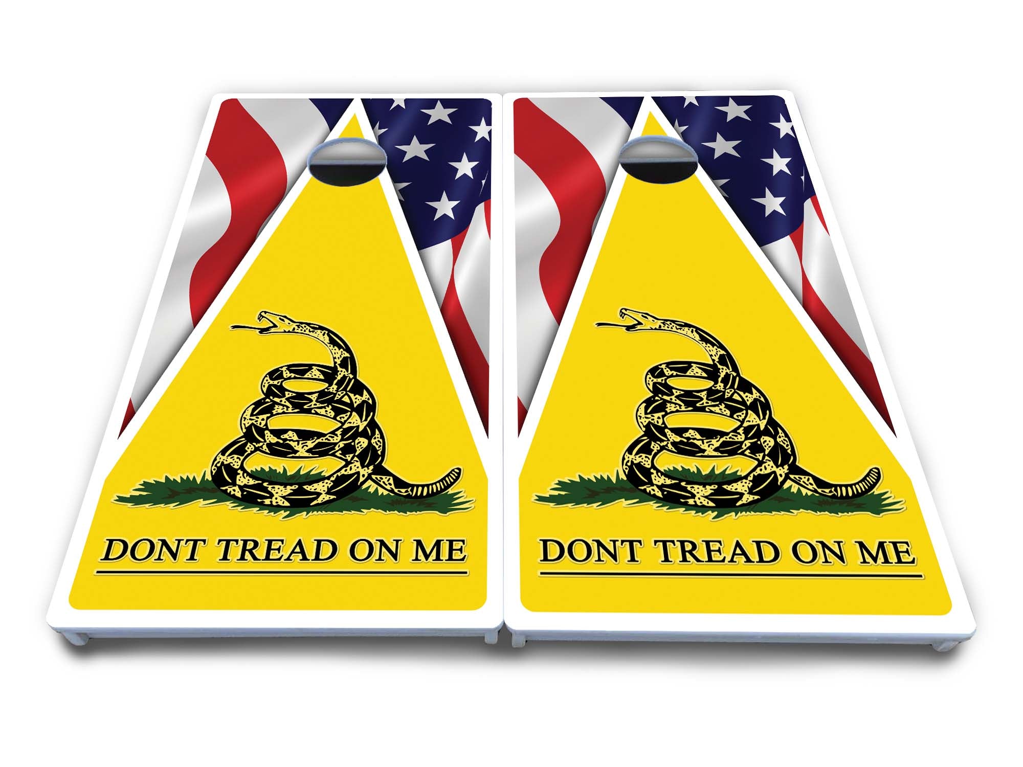 DTOM Yellow Triangle Cornhole Boards - All Weather Series