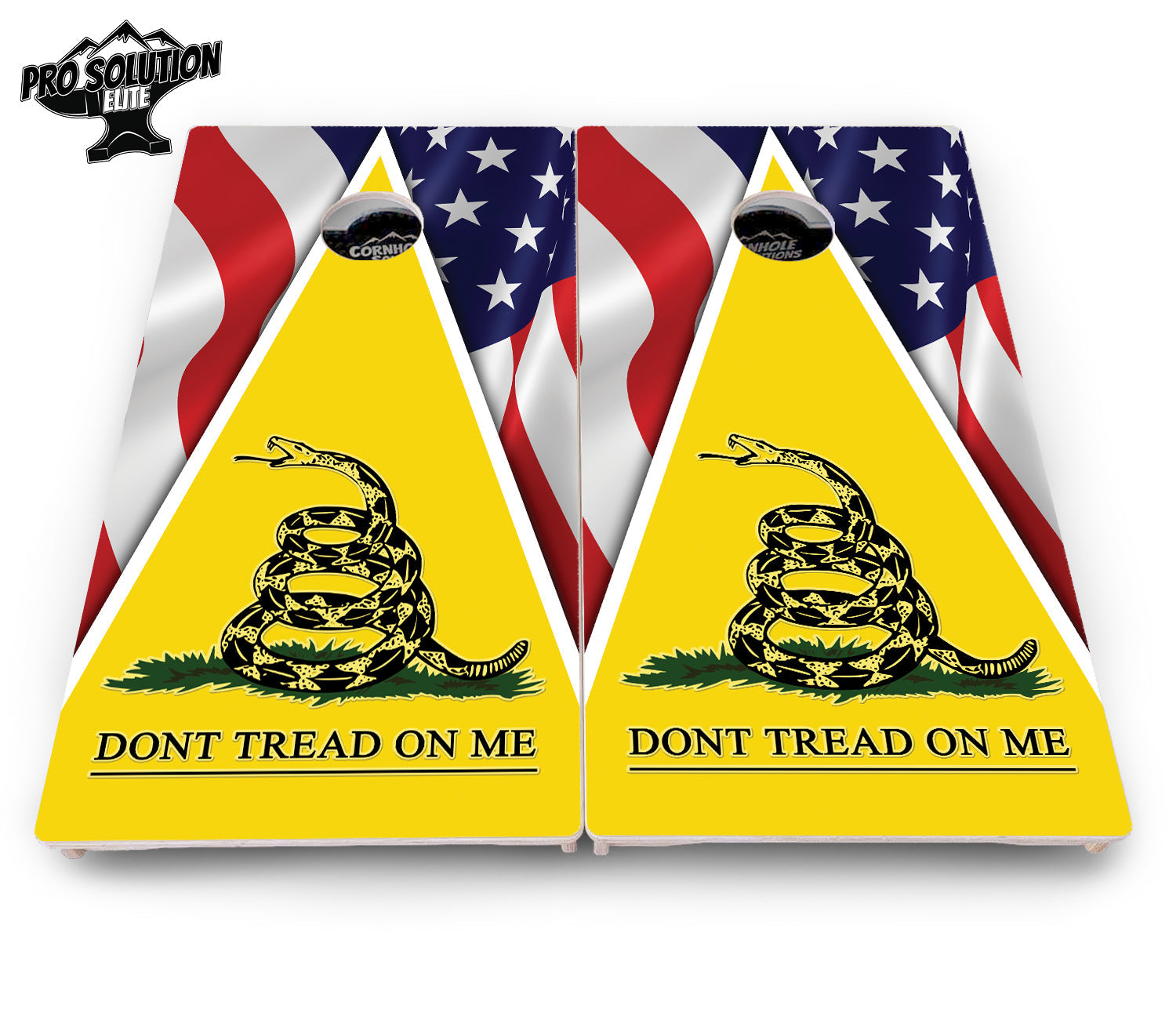 DTOM Yellow Triangle Cornhole Boards - Pro Solution Elite Series