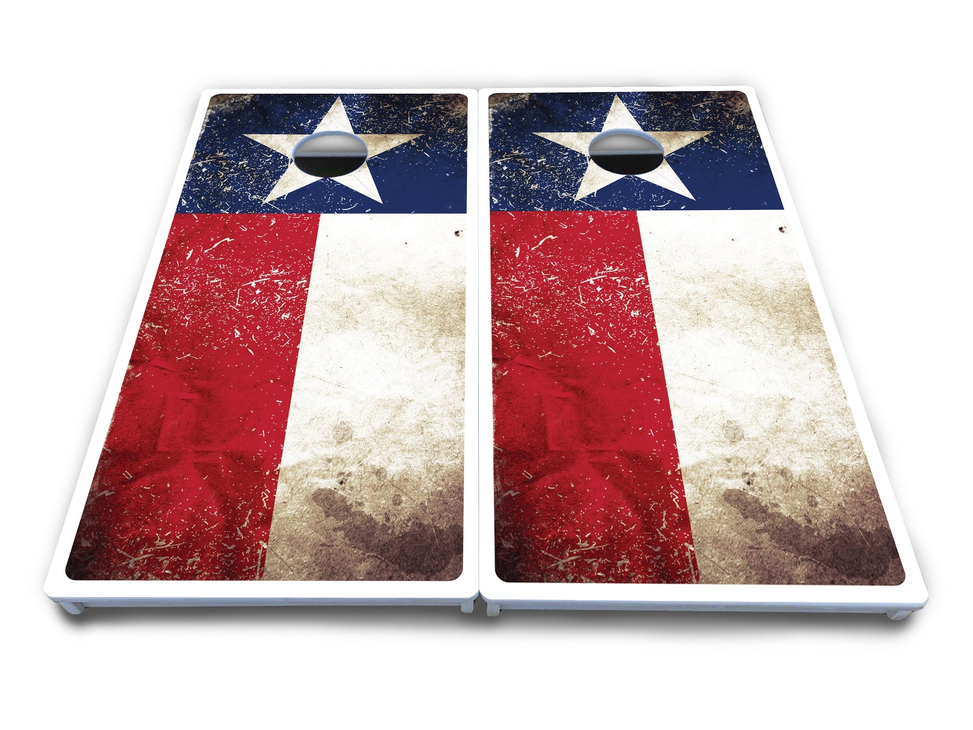 Texas Distressed Flag Cornhole Boards - All Weather Series