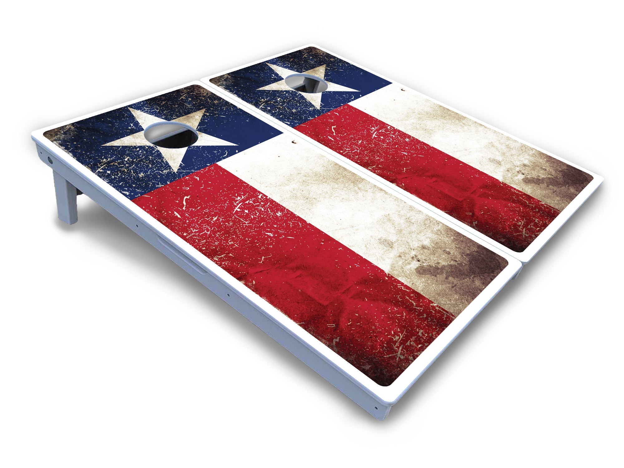 Texas Distressed Flag Cornhole Boards - All Weather Series