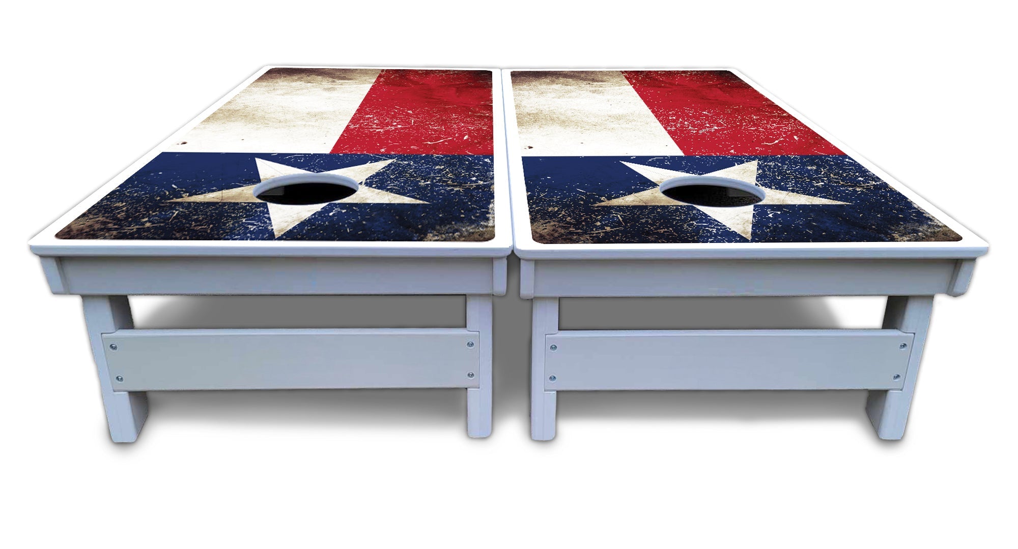 Texas Distressed Flag Cornhole Boards - All Weather Series