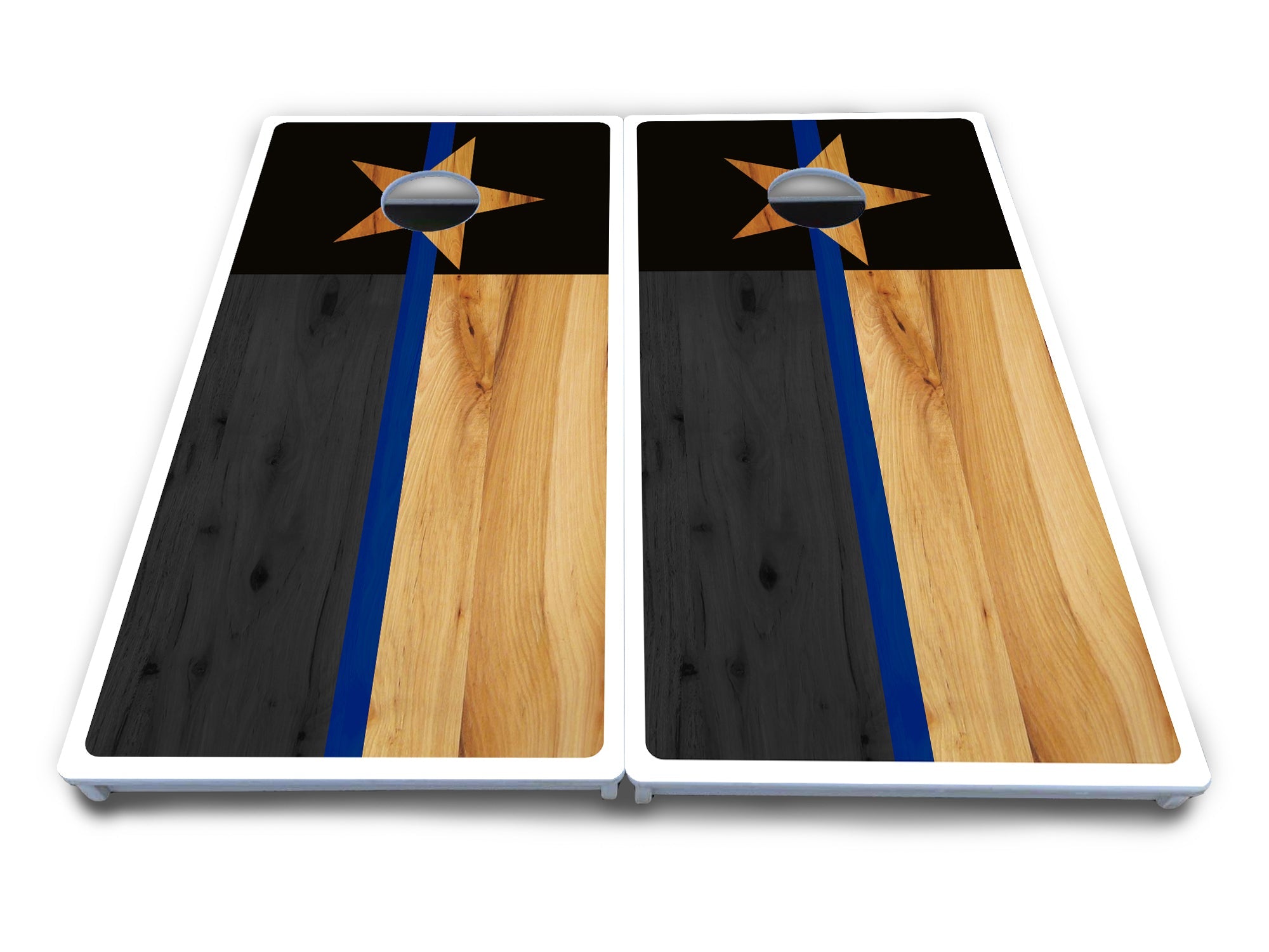 Texas Blue Line Flag Cornhole Boards - All Weather Series