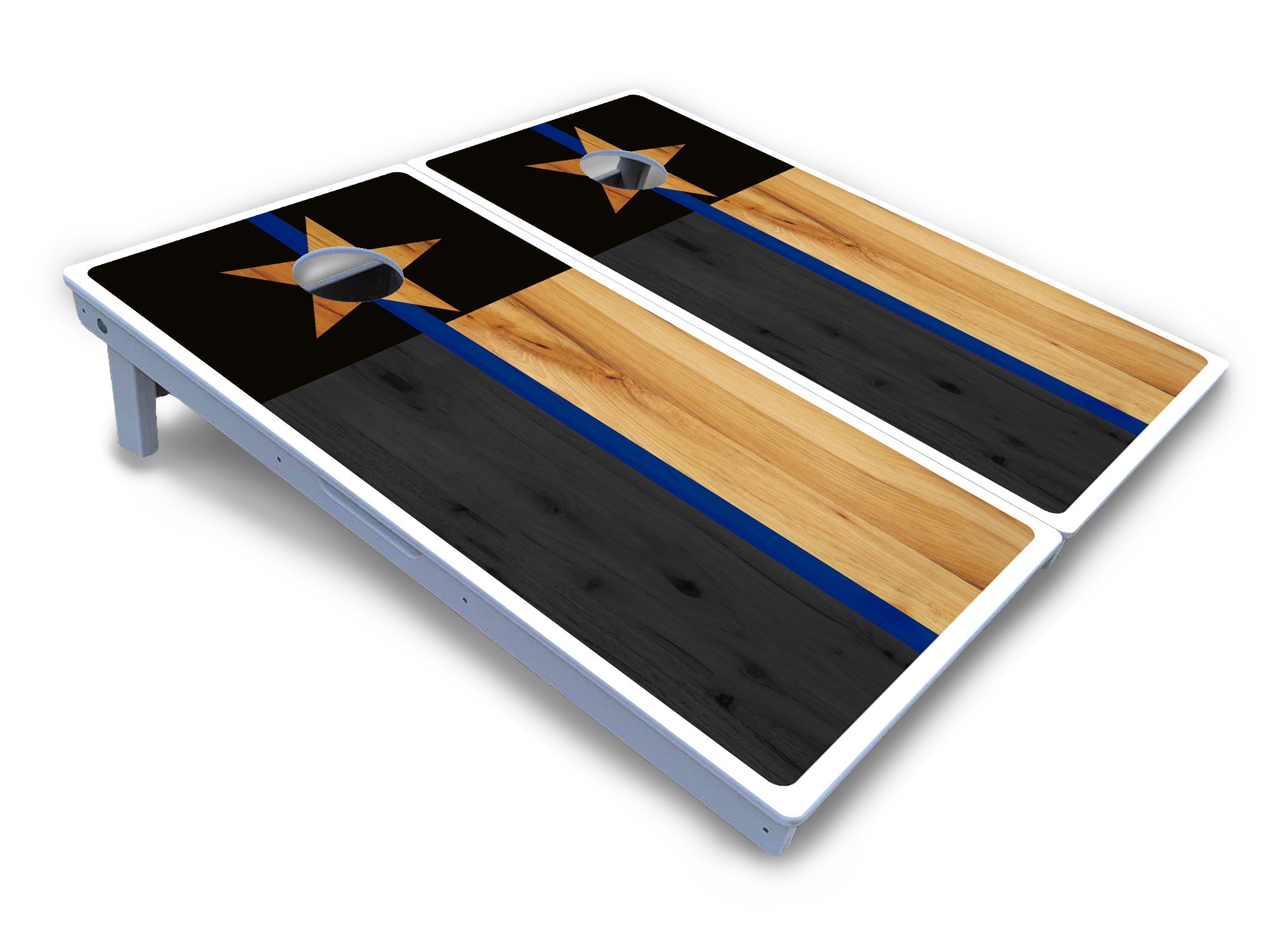 Texas Blue Line Flag Cornhole Boards - All Weather Series