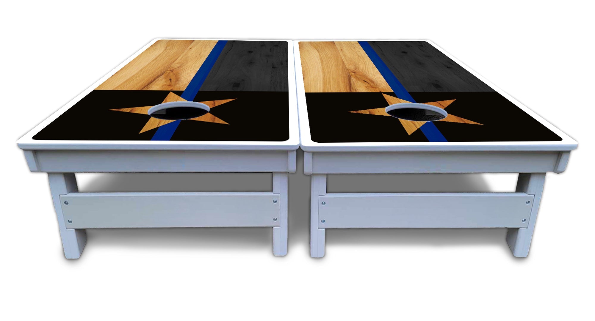 Texas Blue Line Flag Cornhole Boards - All Weather Series