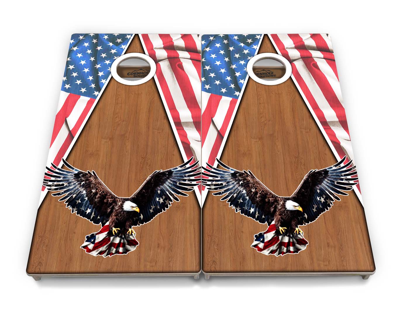 Eagle Triangle Wood Cornhole Boards - Professional Tournament Series