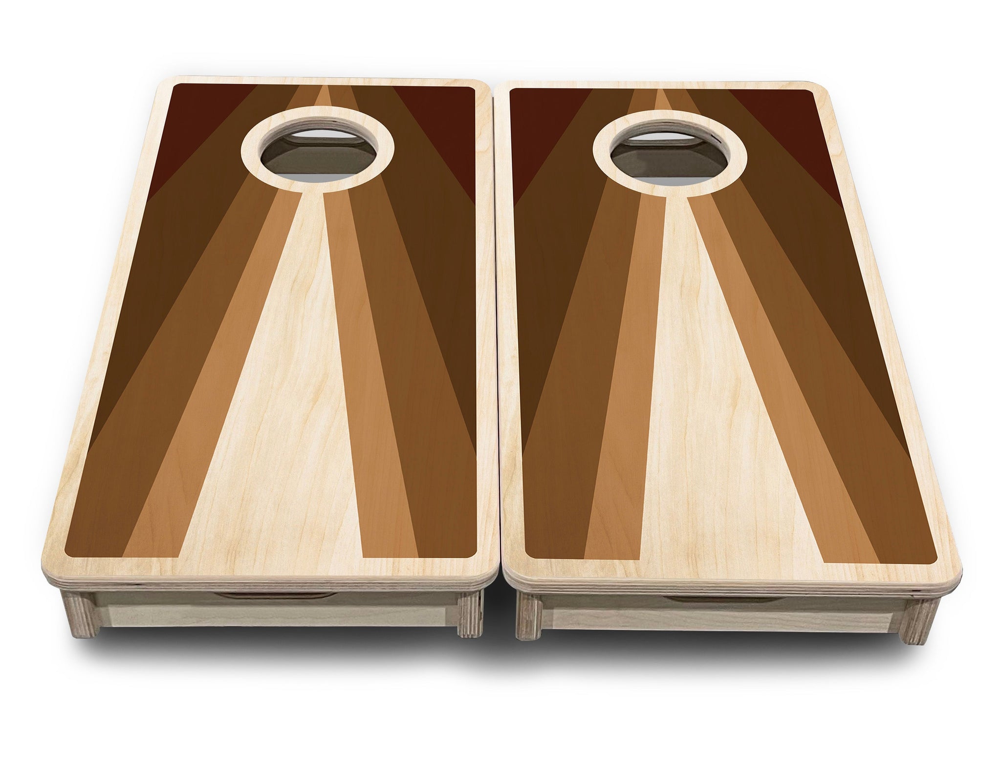 Mini Cornhole Boards - Retro Wood Triangle