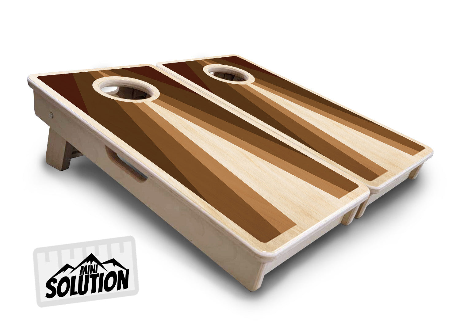 Mini Cornhole Boards - Retro Wood Triangle