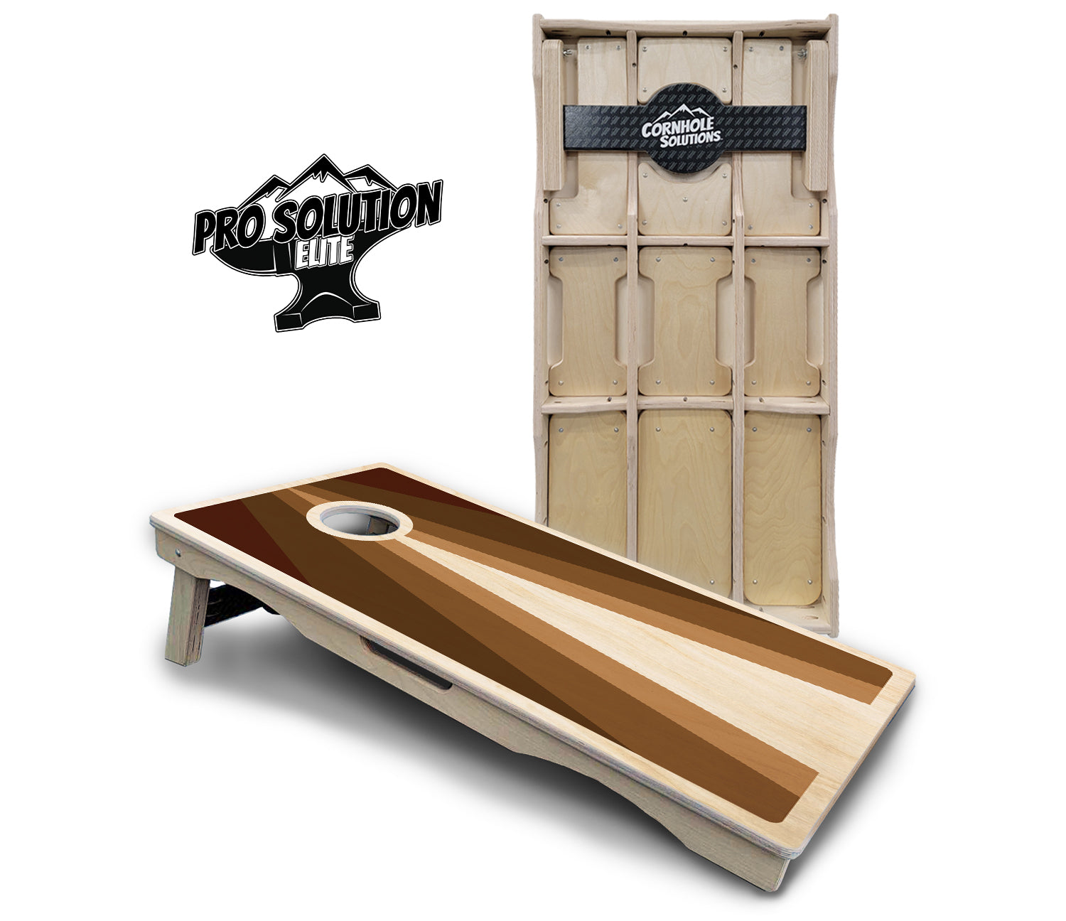 Retro Wood Triangle Cornhole Boards - Pro Solution Elite Series