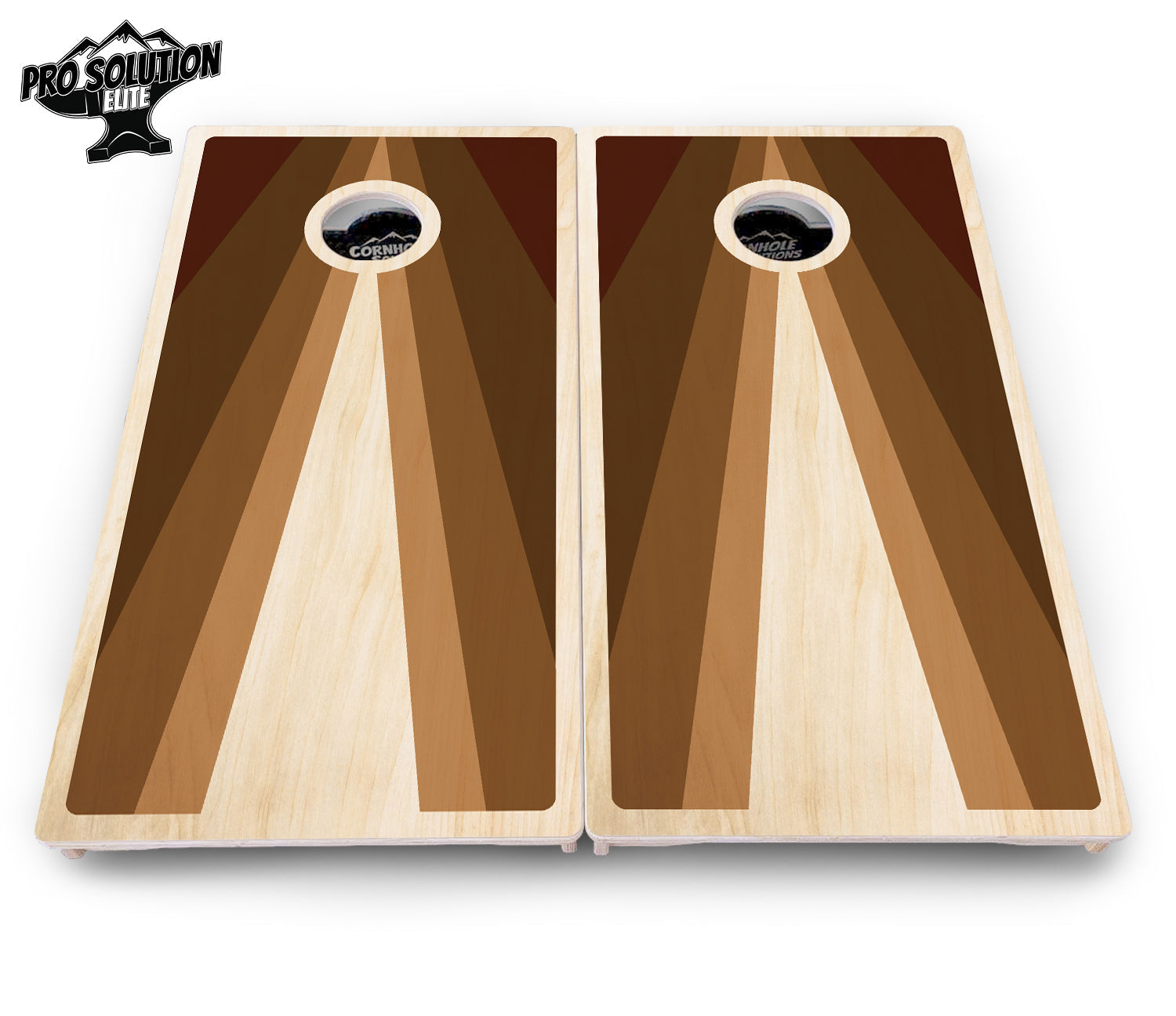 Retro Wood Triangle Cornhole Boards - Pro Solution Elite Series