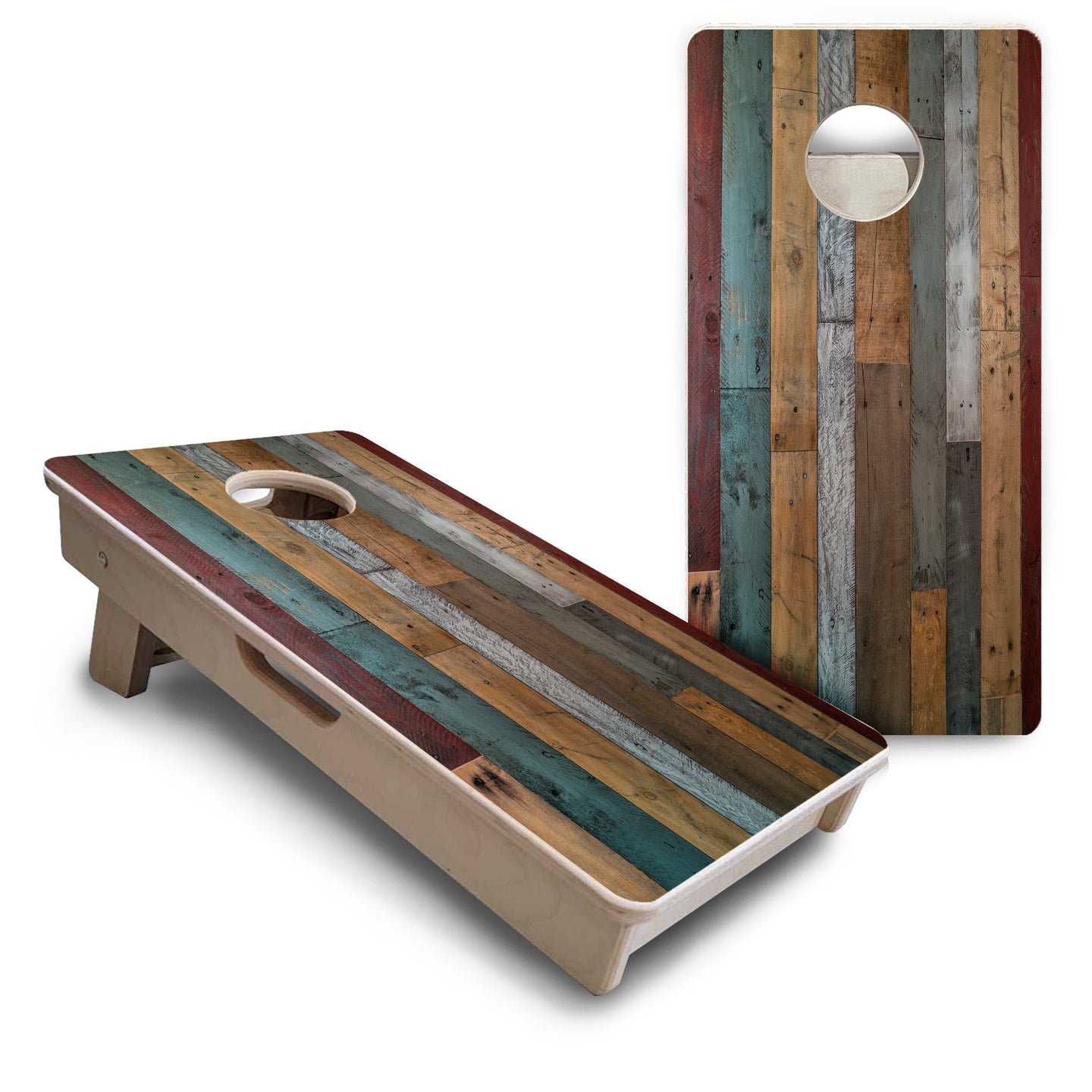 Mini Cornhole Boards - Metallic Wood Planks
