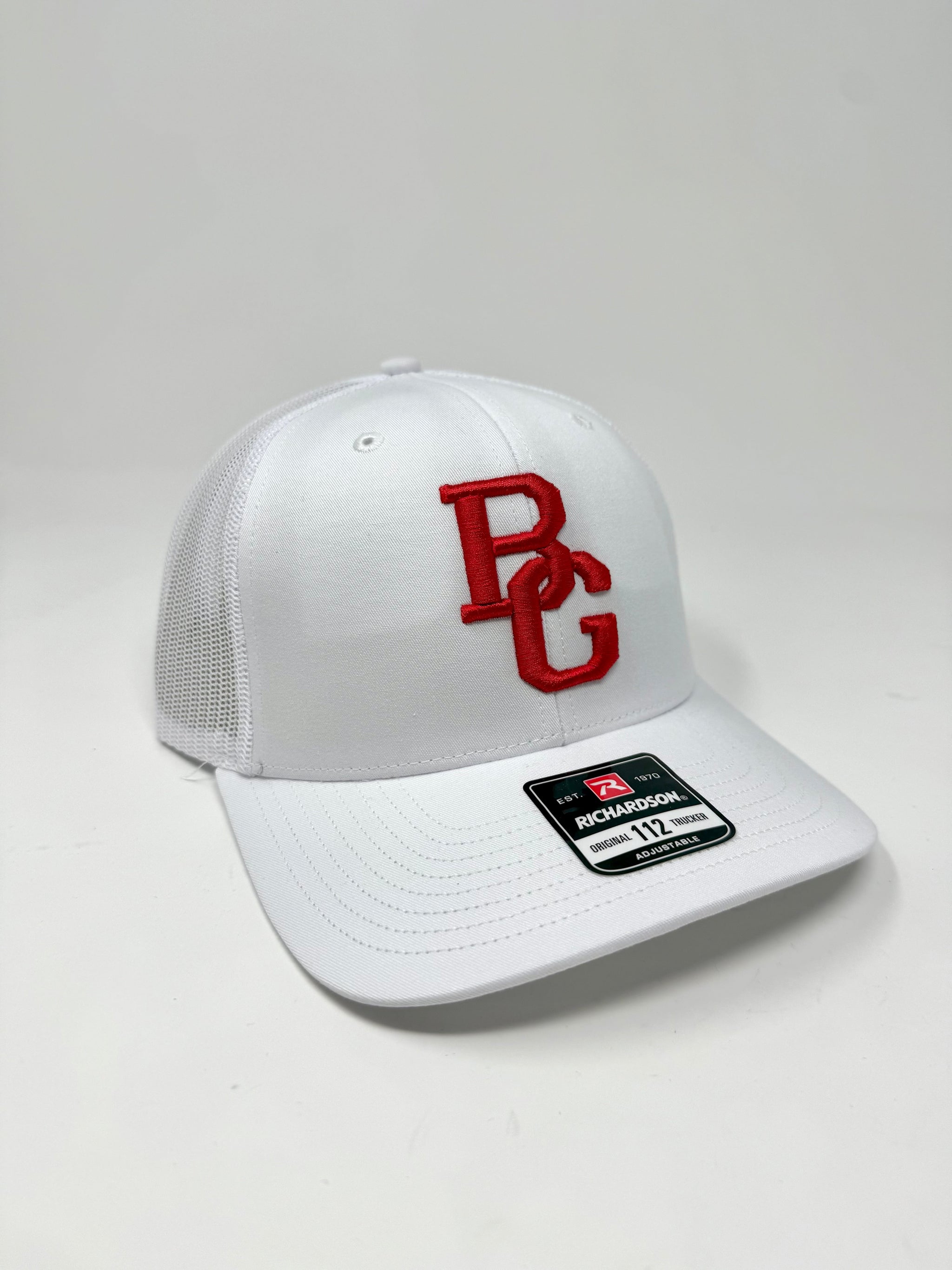 BG Cornhole White 112 Trucker Hat - Colored Embroidery - RICHARDSON
