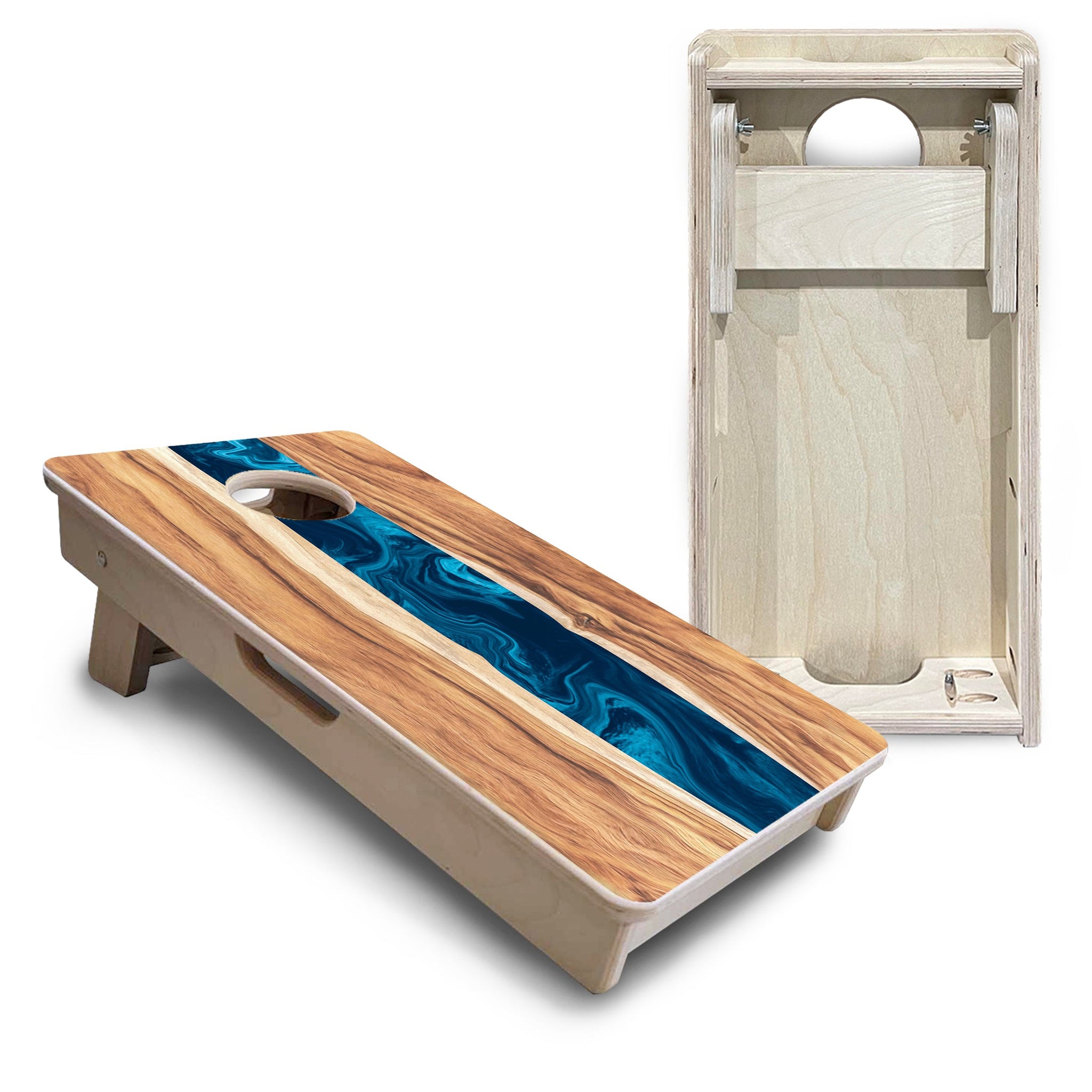Mini Cornhole Boards - Live Edge River