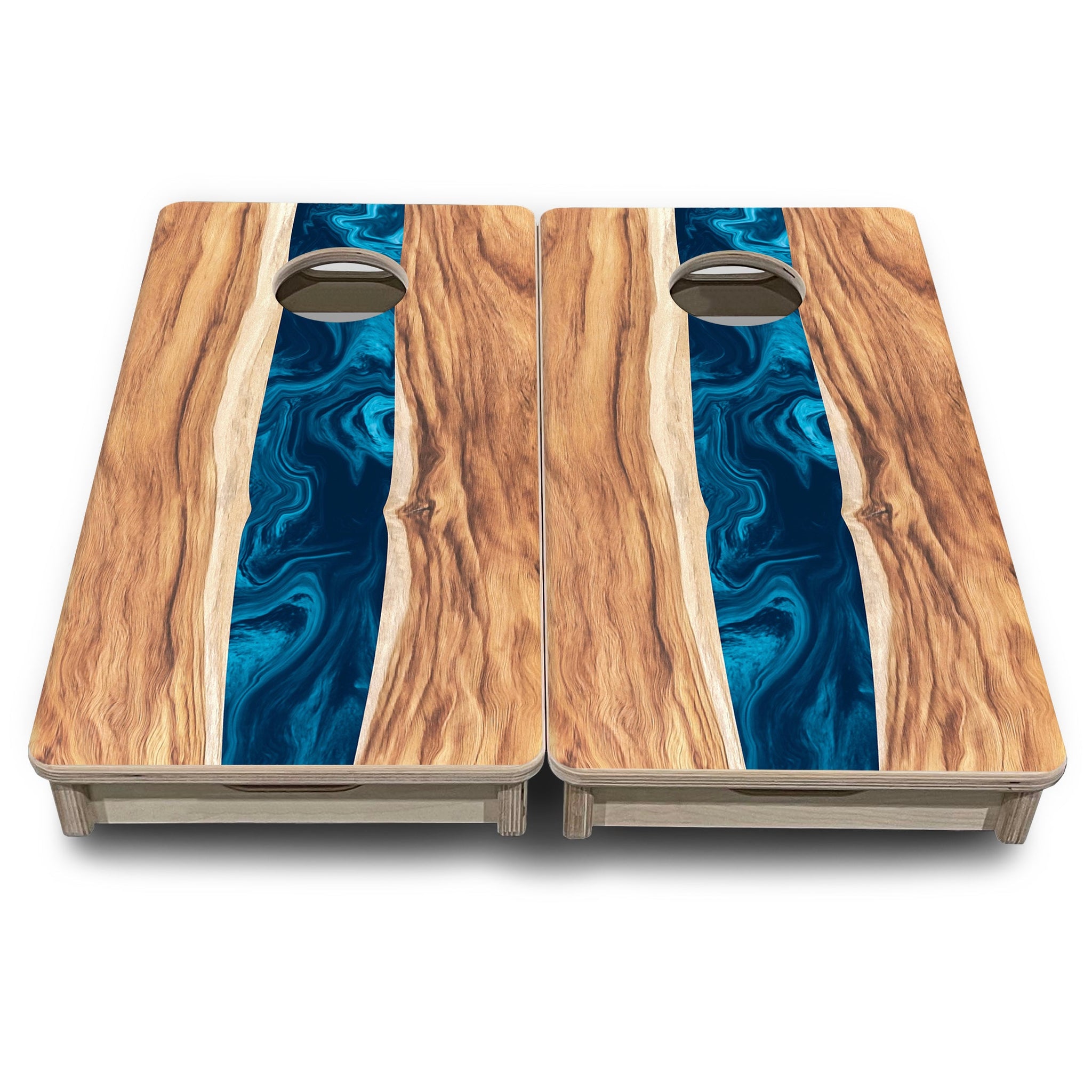 Mini Cornhole Boards - Live Edge River