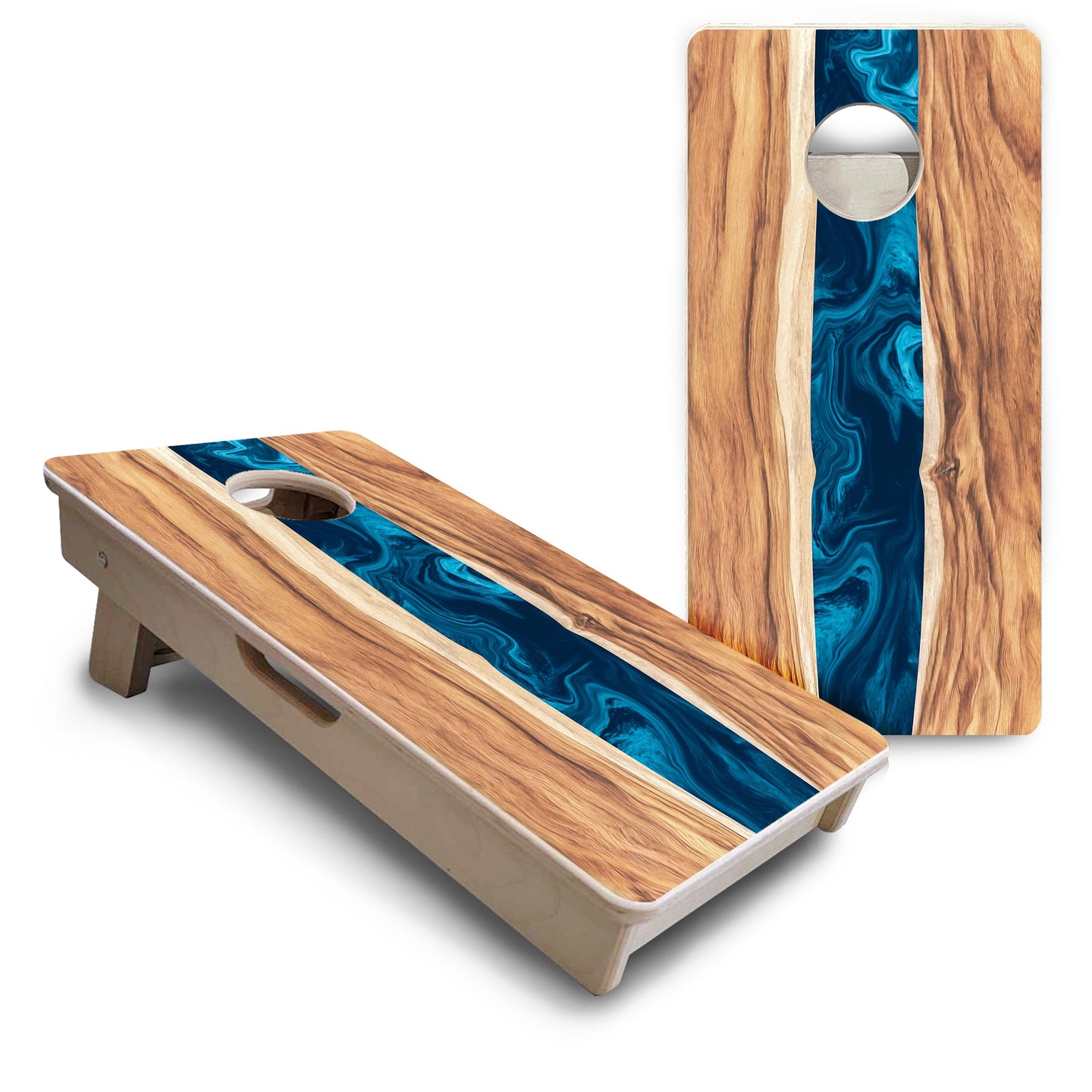 Mini Cornhole Boards - Live Edge River