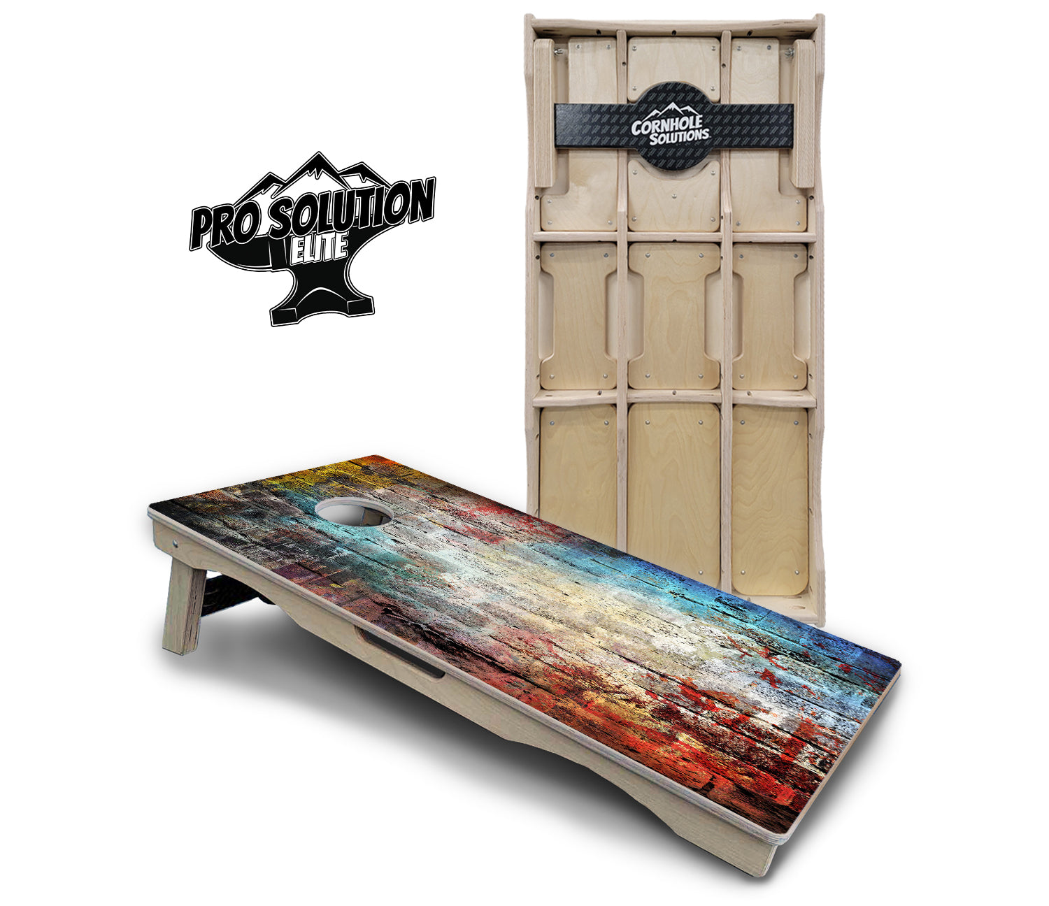 Colorful Brick Cornhole Boards - Pro Solution Elite Series