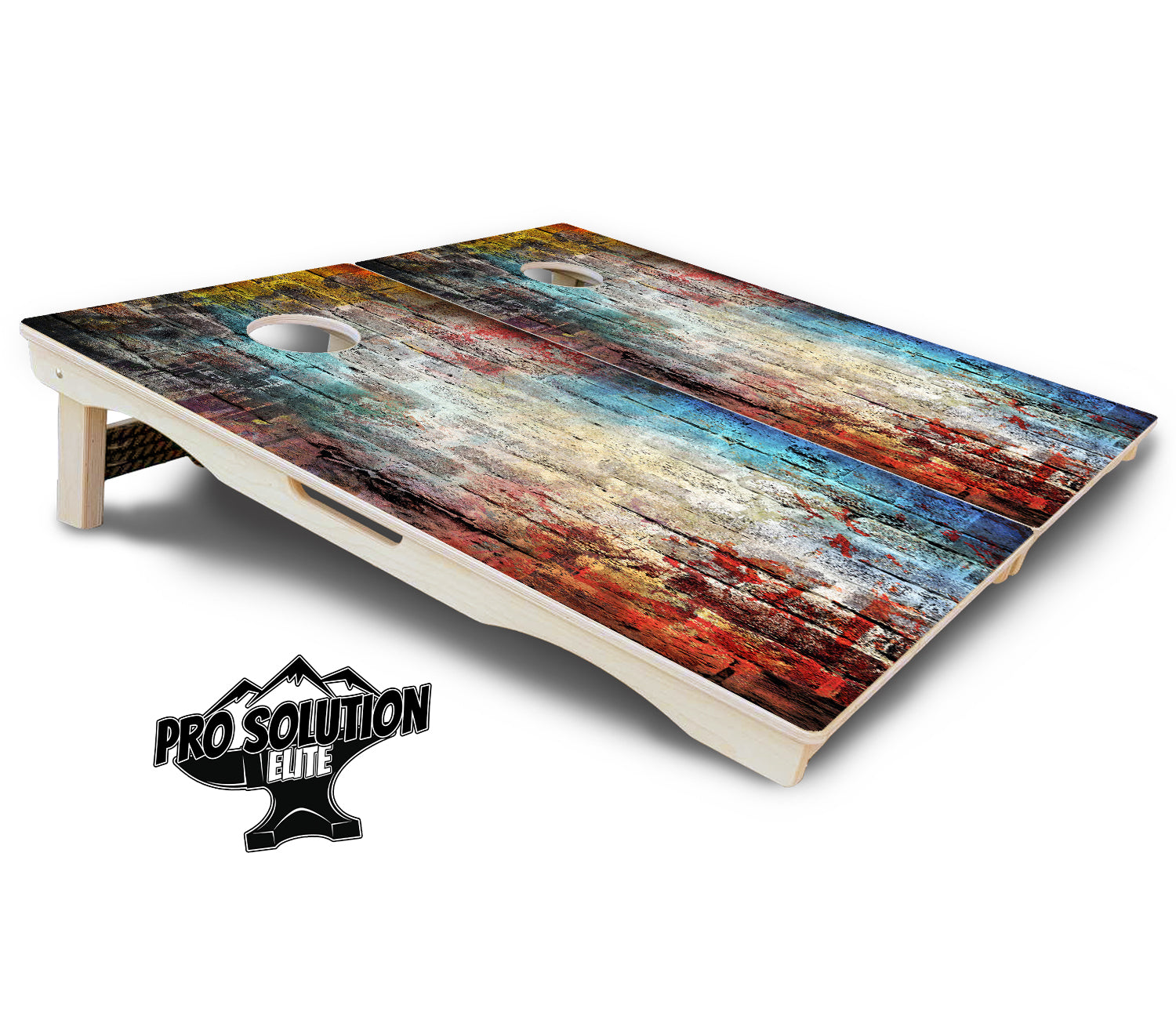 Colorful Brick Cornhole Boards - Pro Solution Elite Series