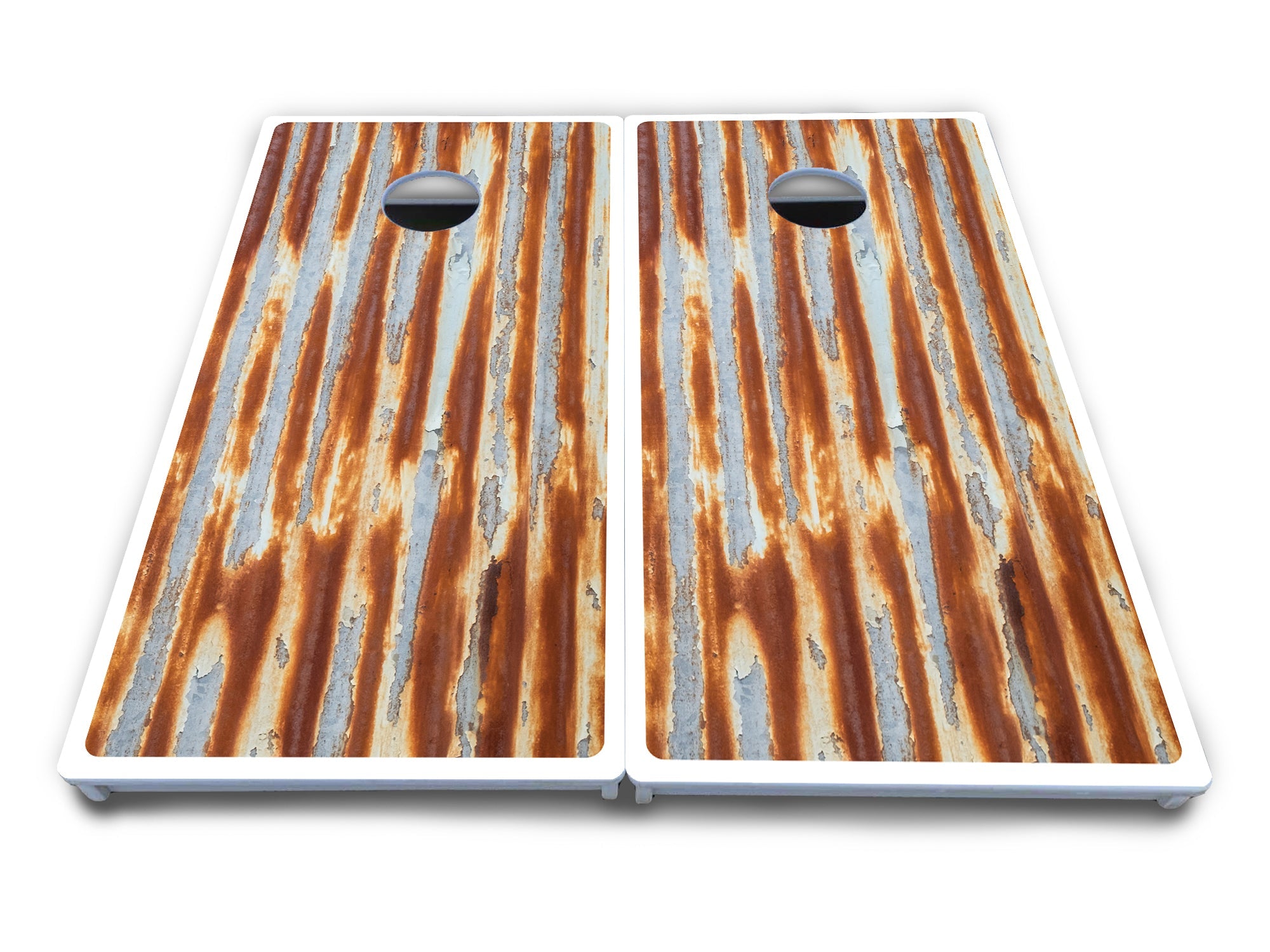Rustic Tin Roof Cornhole Boards - All Weather Series