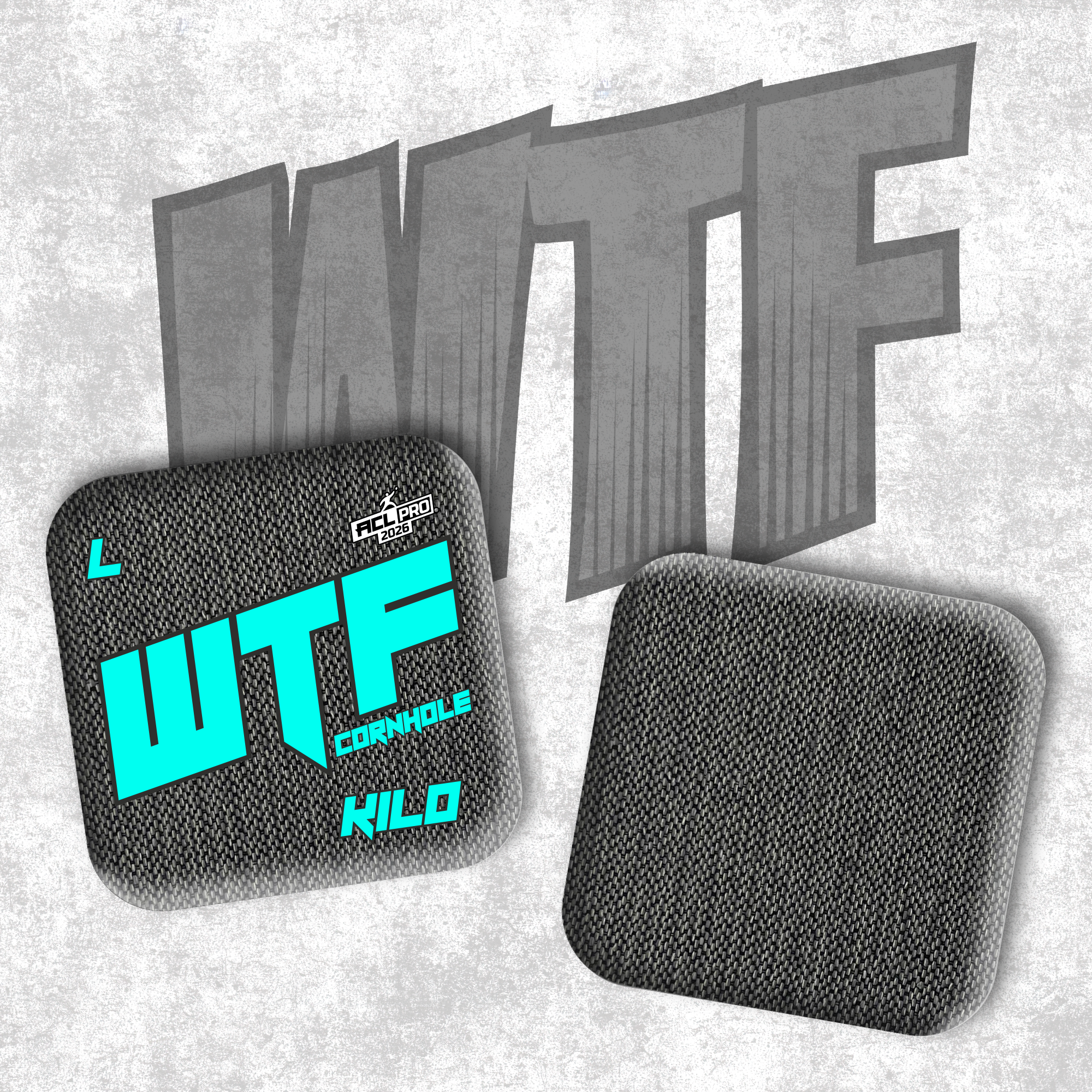 2026 WTF Cornhole Kilo OG Logo - ACL Pro Stamped Cornhole Bags - Set of 4 bags