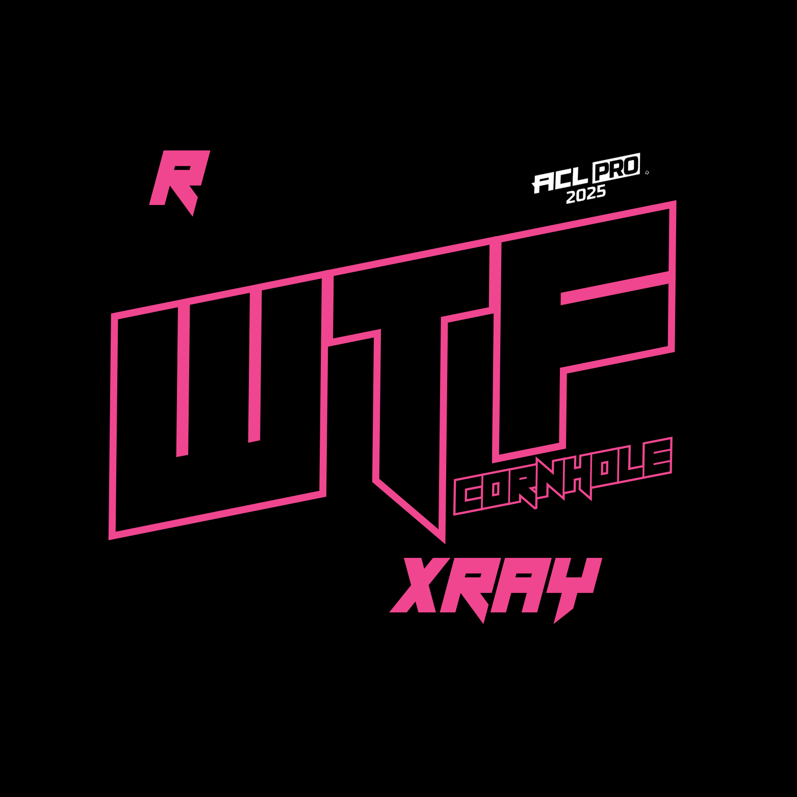 2026 WTF Cornhole X-RAY Pink carpet - ACL Pro Stamped Cornhole Bags - Set of 4 bags