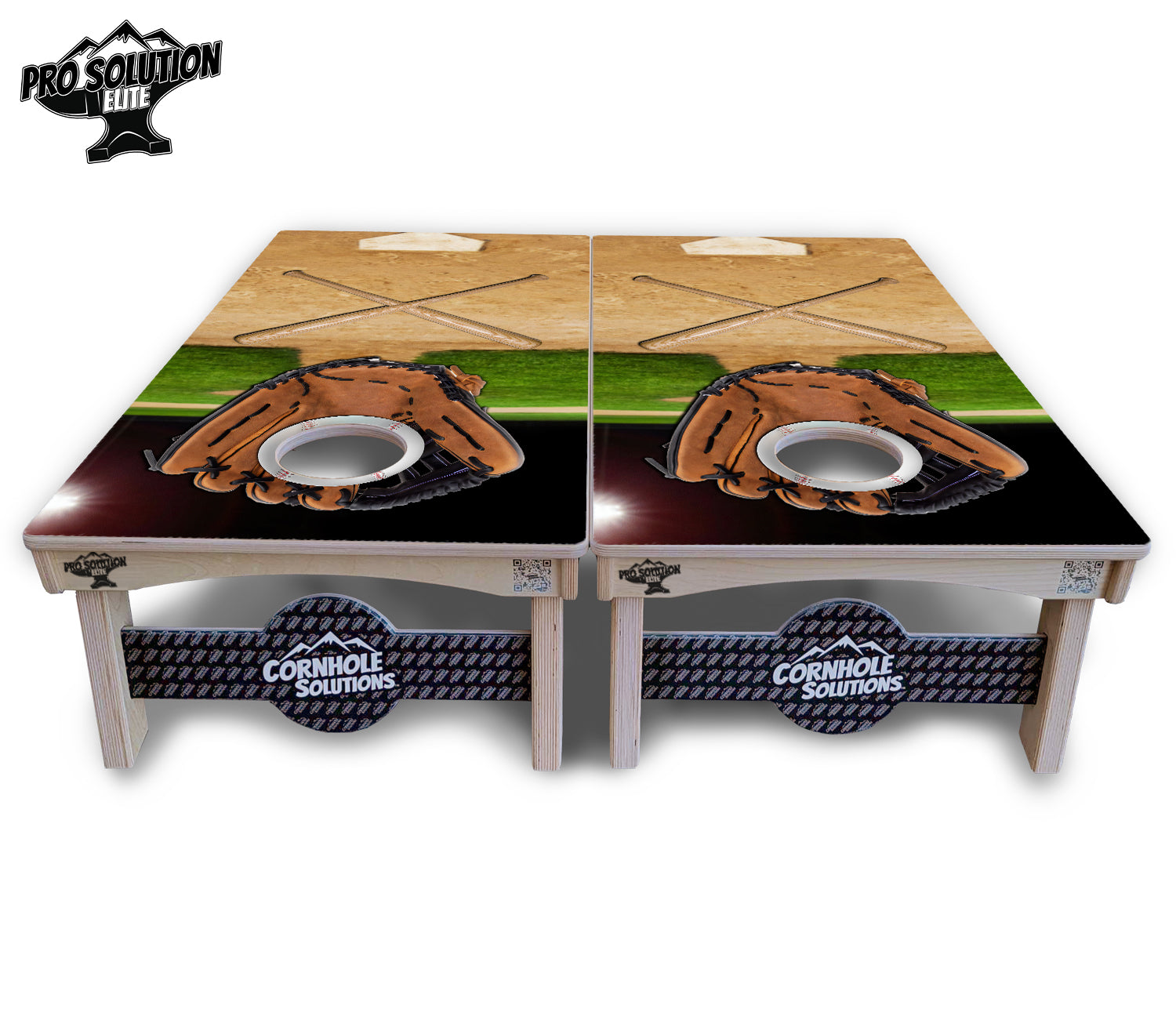 Baseball Theme Cornhole Boards - Pro Solution Elite Series