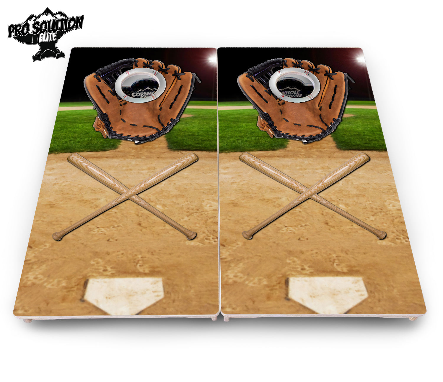 Baseball Theme Cornhole Boards - Pro Solution Elite Series