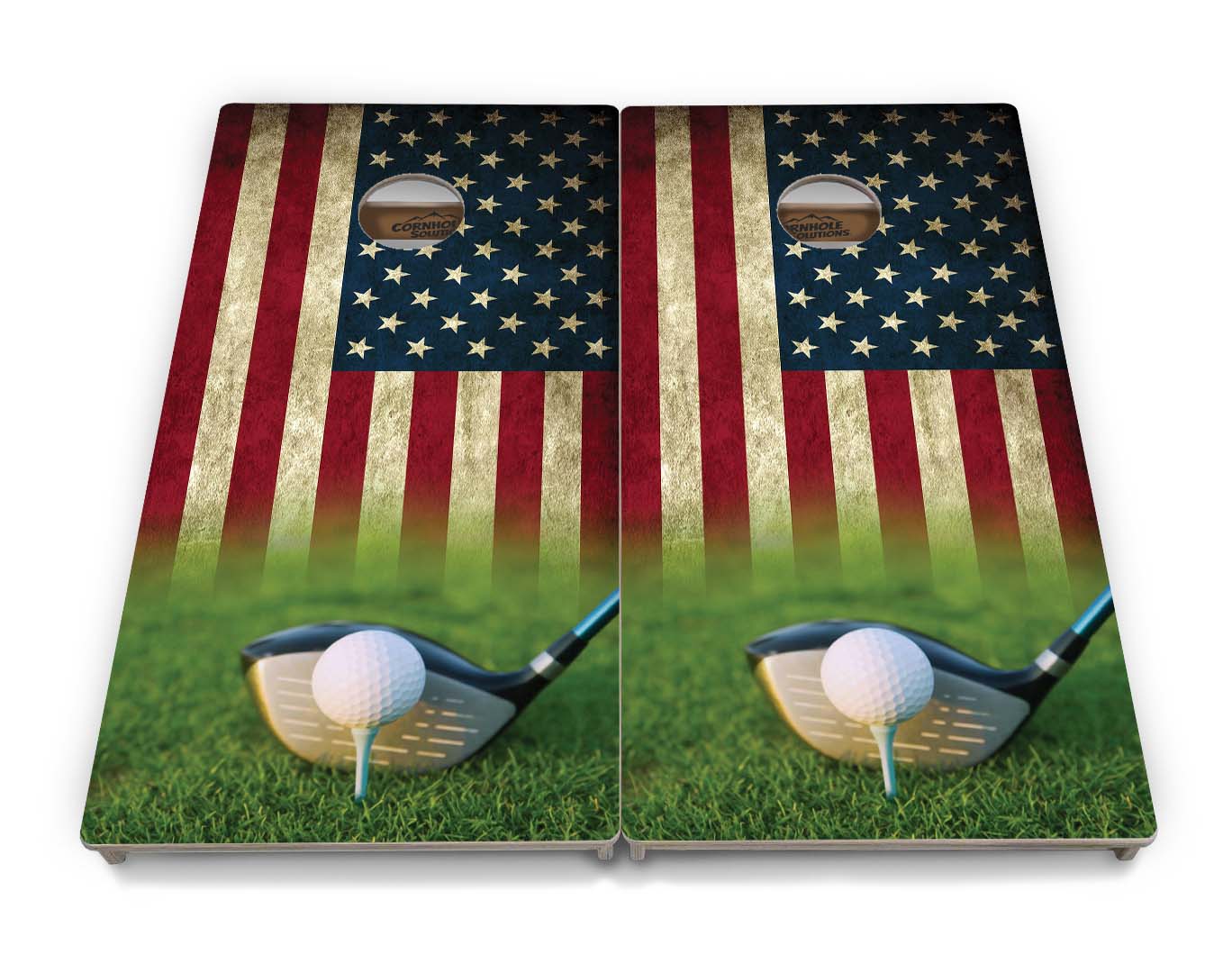 Golf Tee Flag Cornhole Boards - Professional Tournament Series