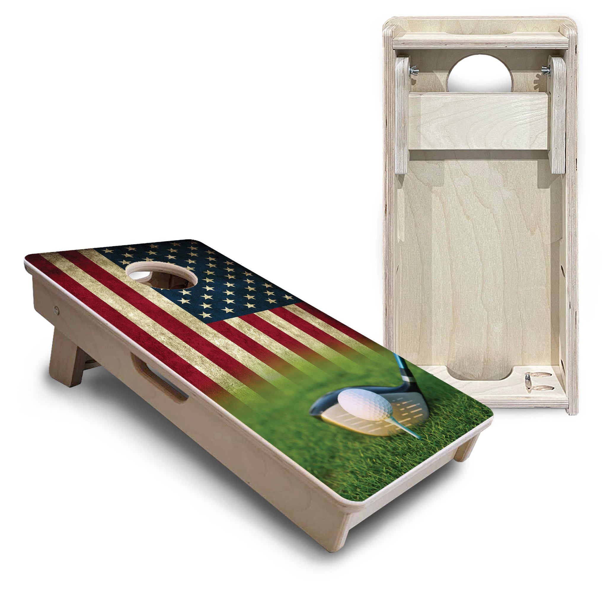 Mini Cornhole Boards - Golf Tee Flag