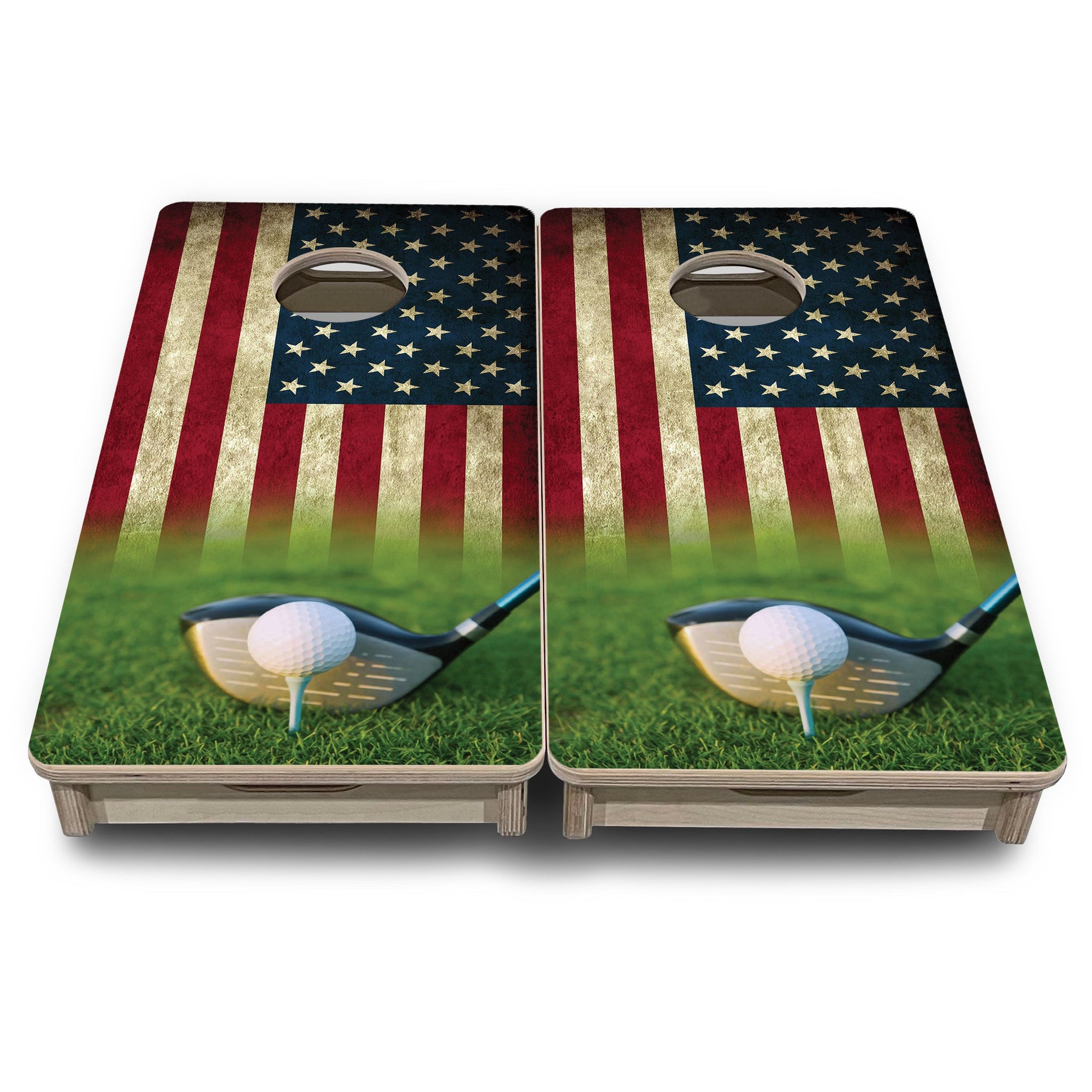 Mini Cornhole Boards - Golf Tee Flag