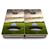 Mini Cornhole Boards - Golf Course Sunset