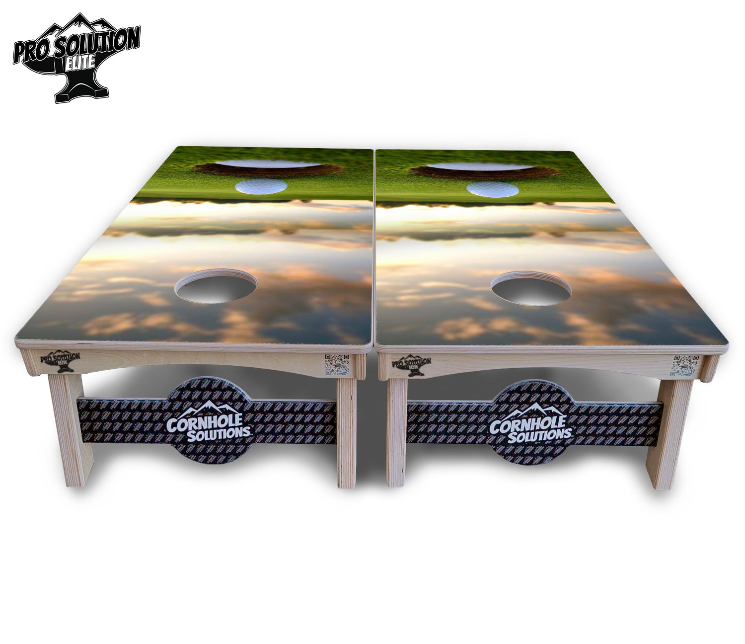 Golf Course Sunset Cornhole Boards - Pro Solution Elite Series