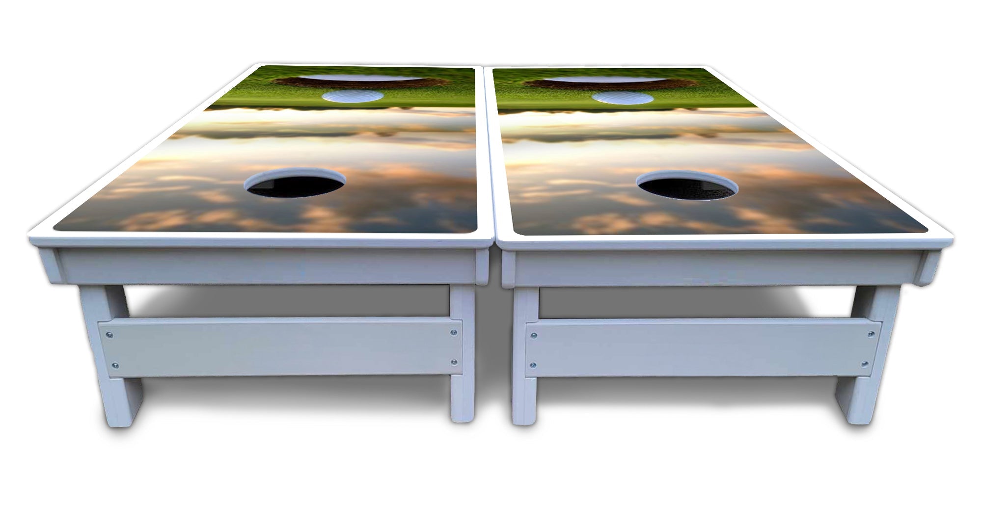 Golf Course Sunset Cornhole Boards - All Weather Series