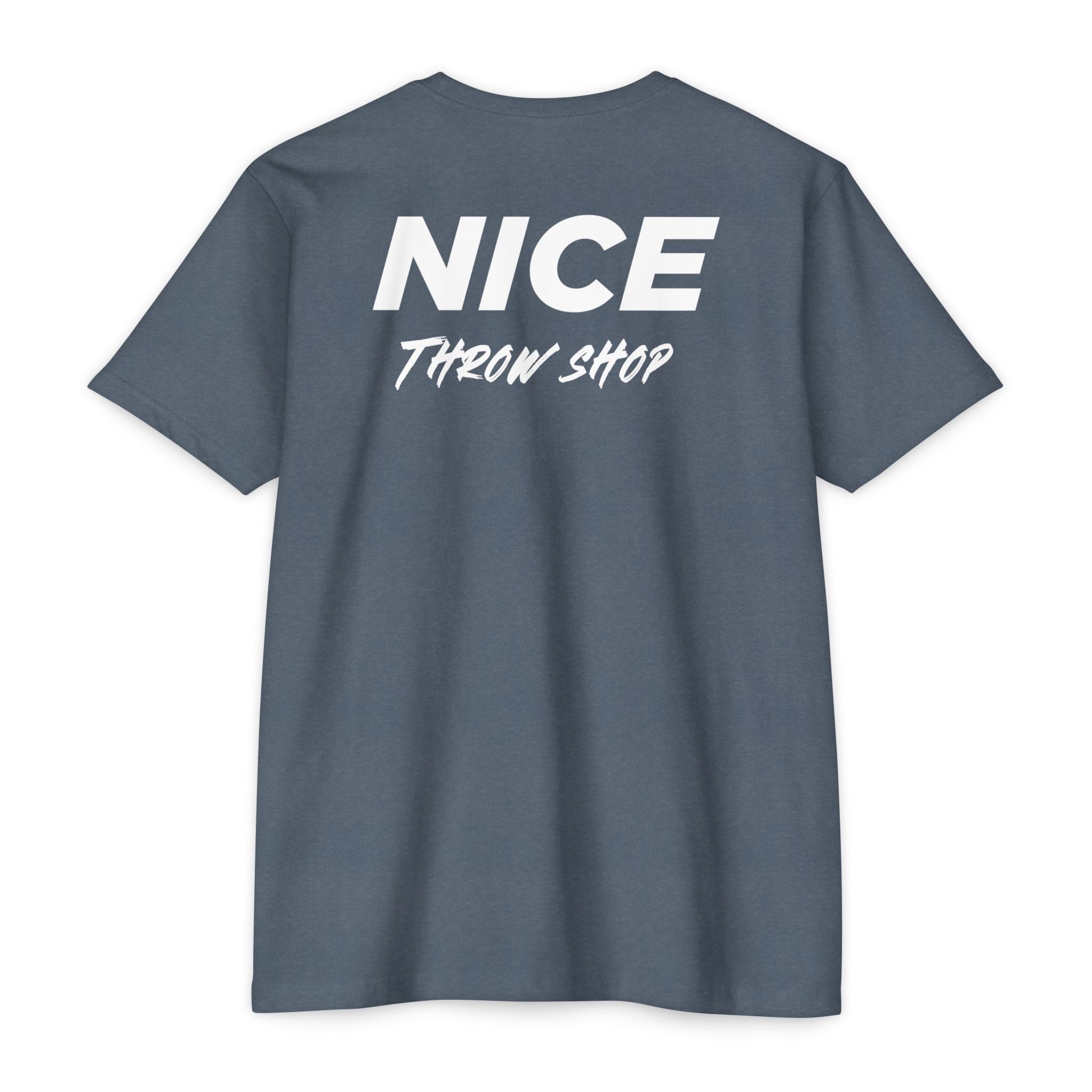 NICE Throw Shop Unisex Tee White Logo – Multiple Colors