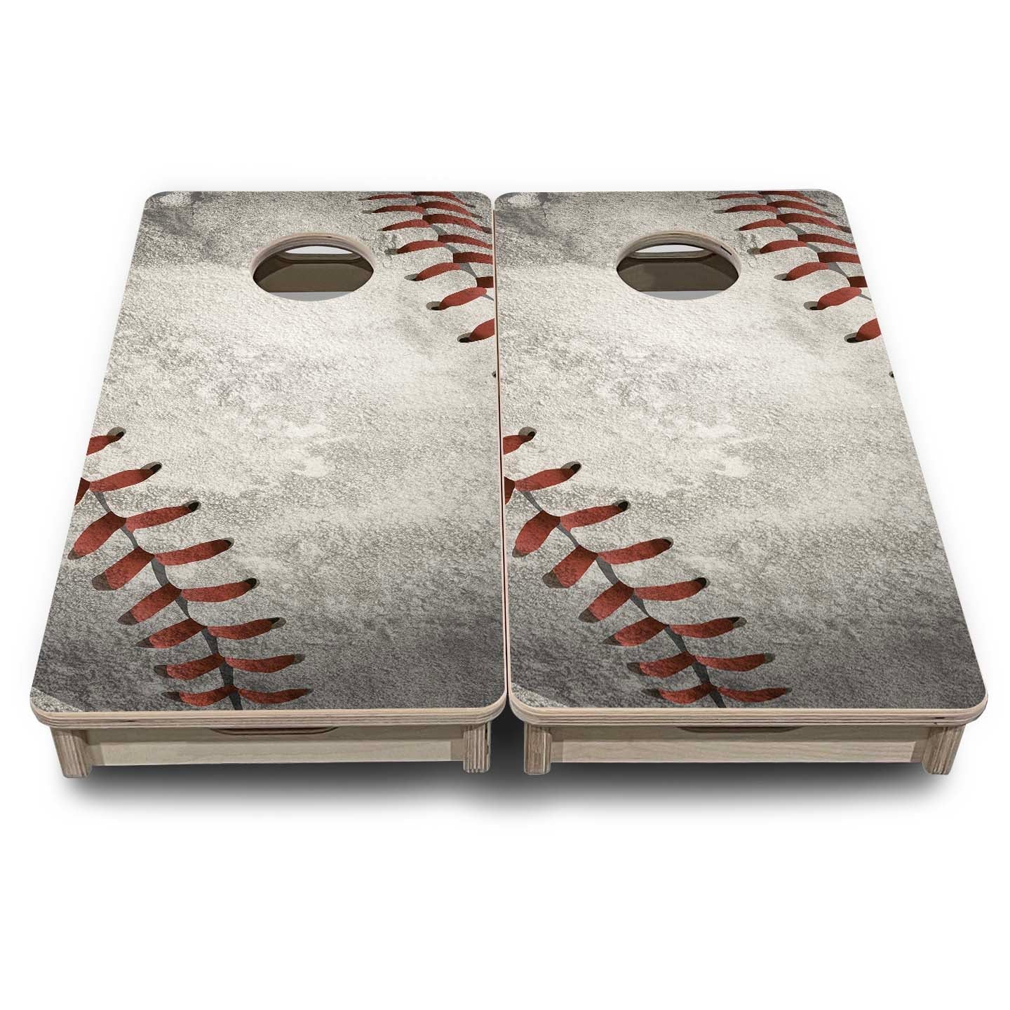 Mini Cornhole Boards - Worn Baseball & Glove