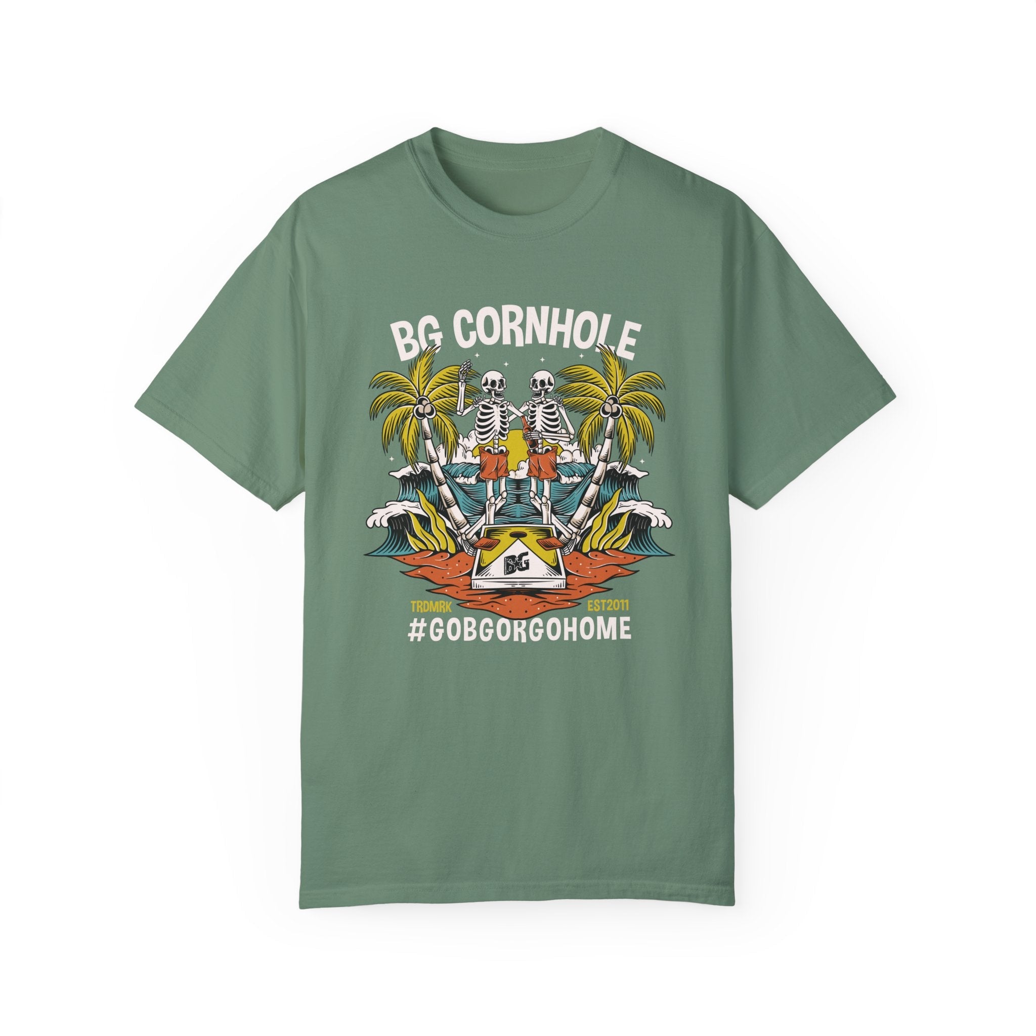 BG Cornhole Beach Skeleton Unisex Comfort Colors Tee - Multiple Colors