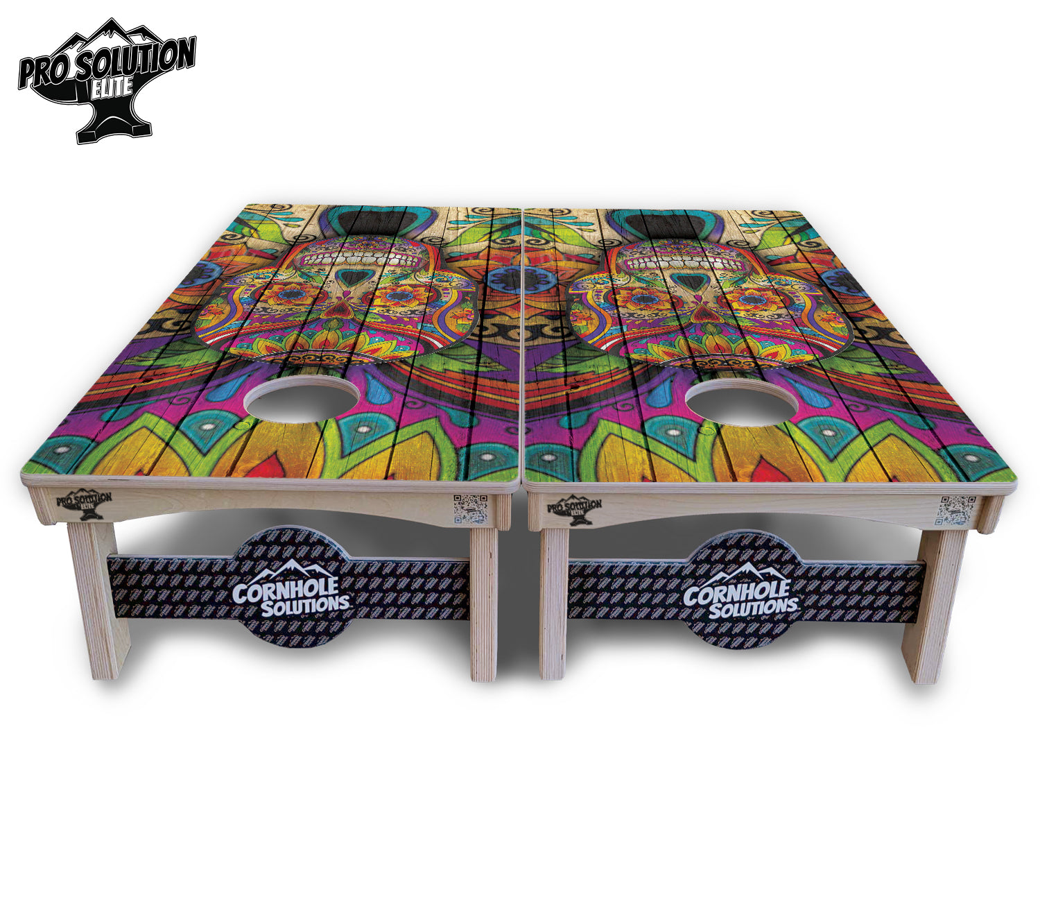 Sugar Skull Cornhole Boards - Pro Solution Elite Series - Colorful