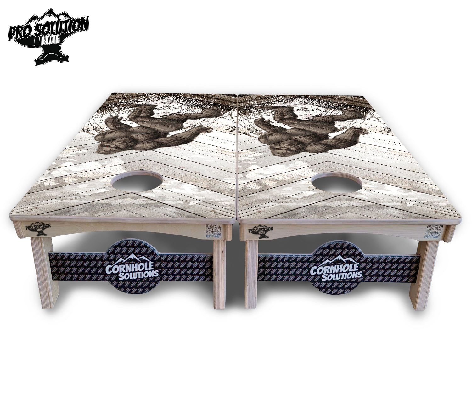 Bigfoot Whitewash Cornhole Boards - Pro Solution Elite Series